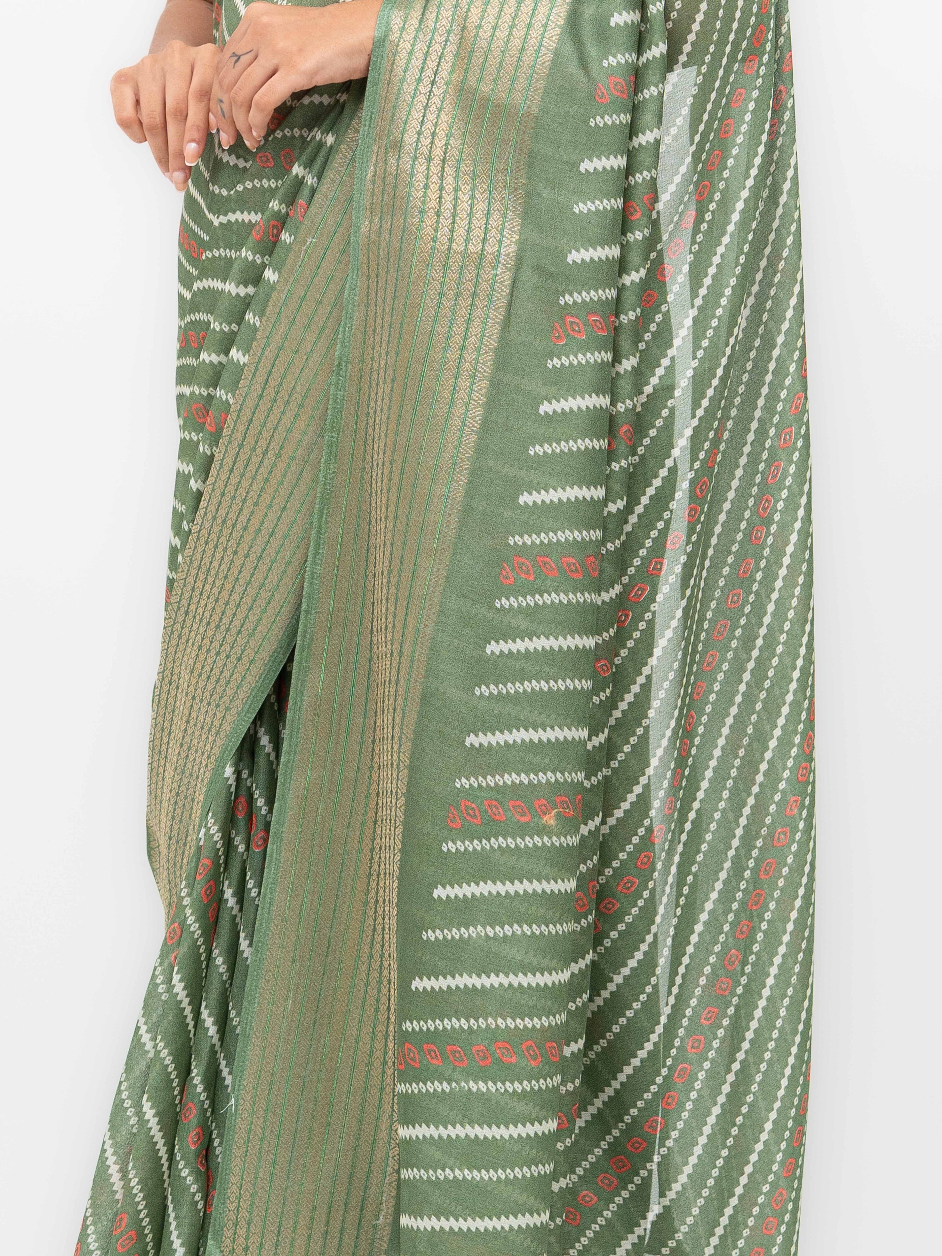 Light Green Moss Mellow Saree