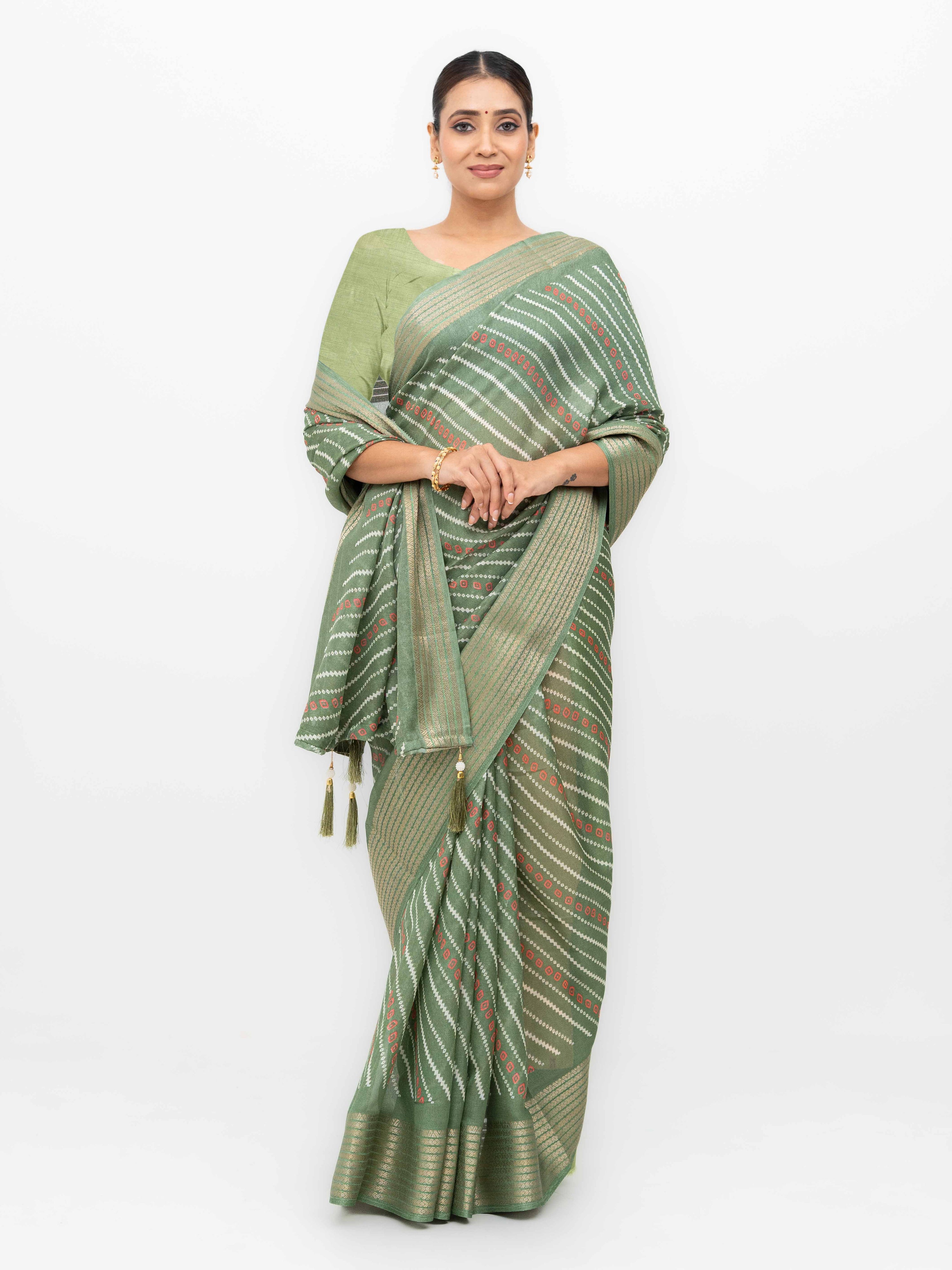 Light Green Moss Mellow Saree