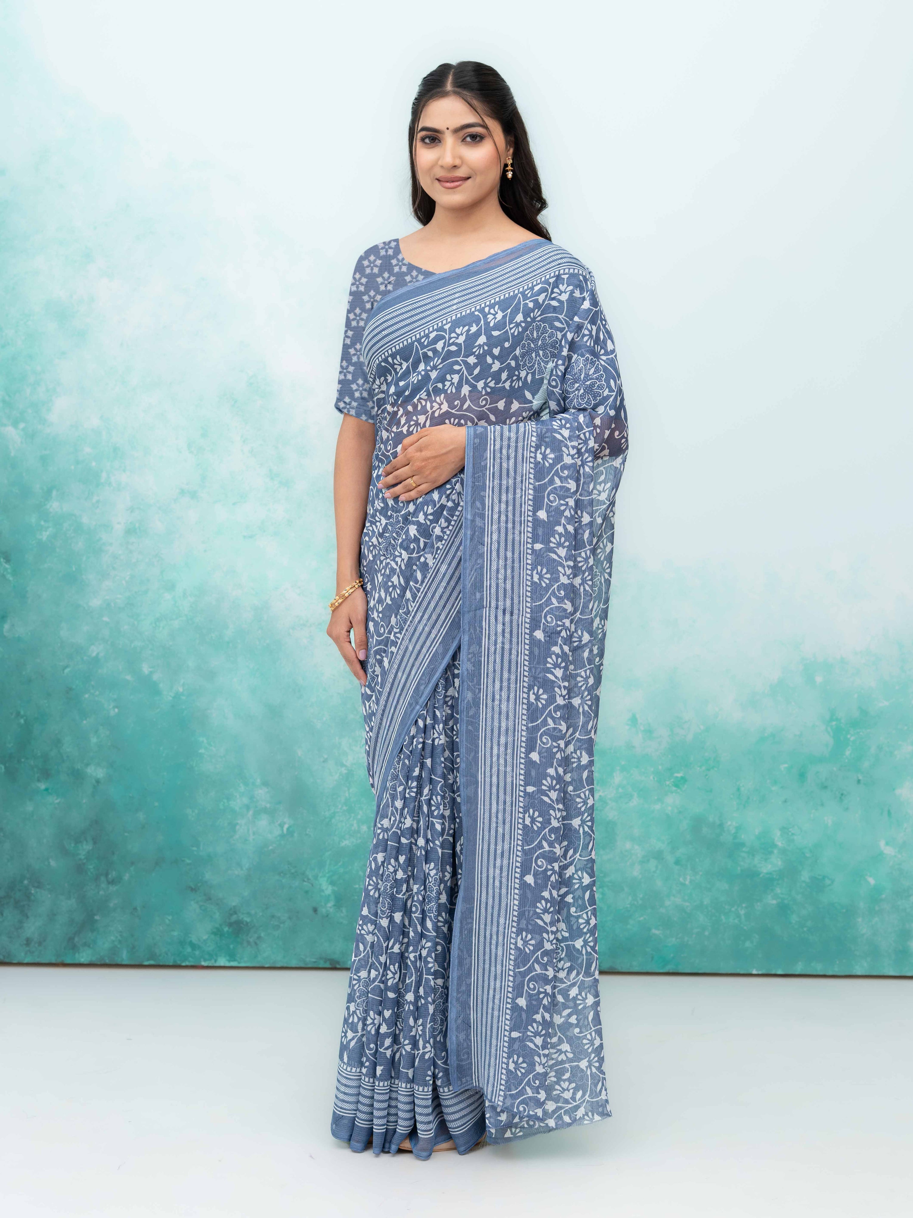 Blue Weightless Saree