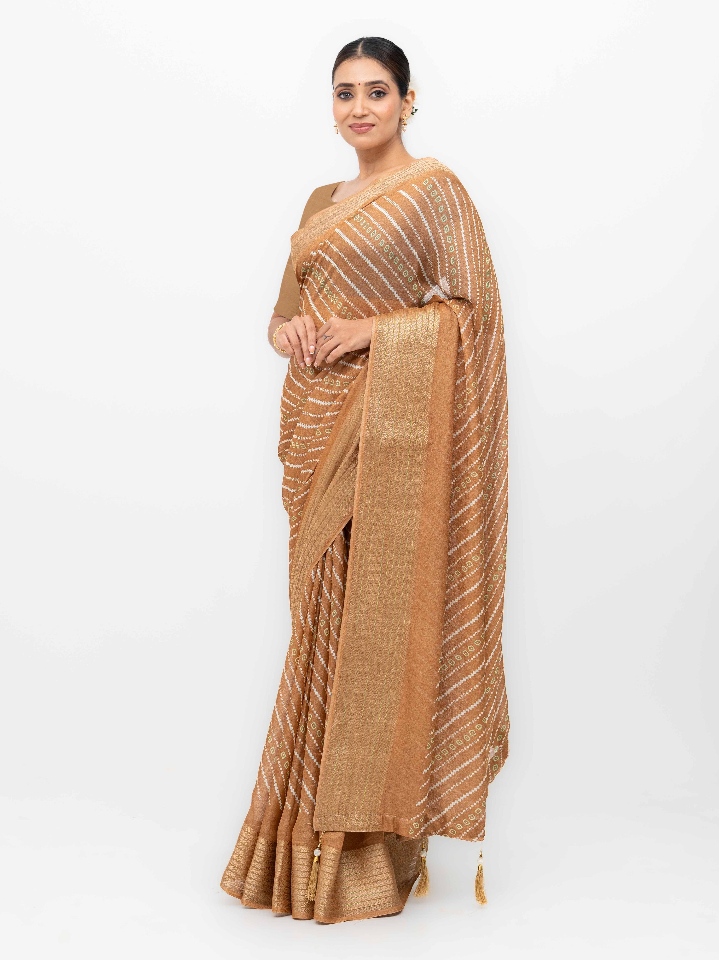 Brown Moss Mellow Saree