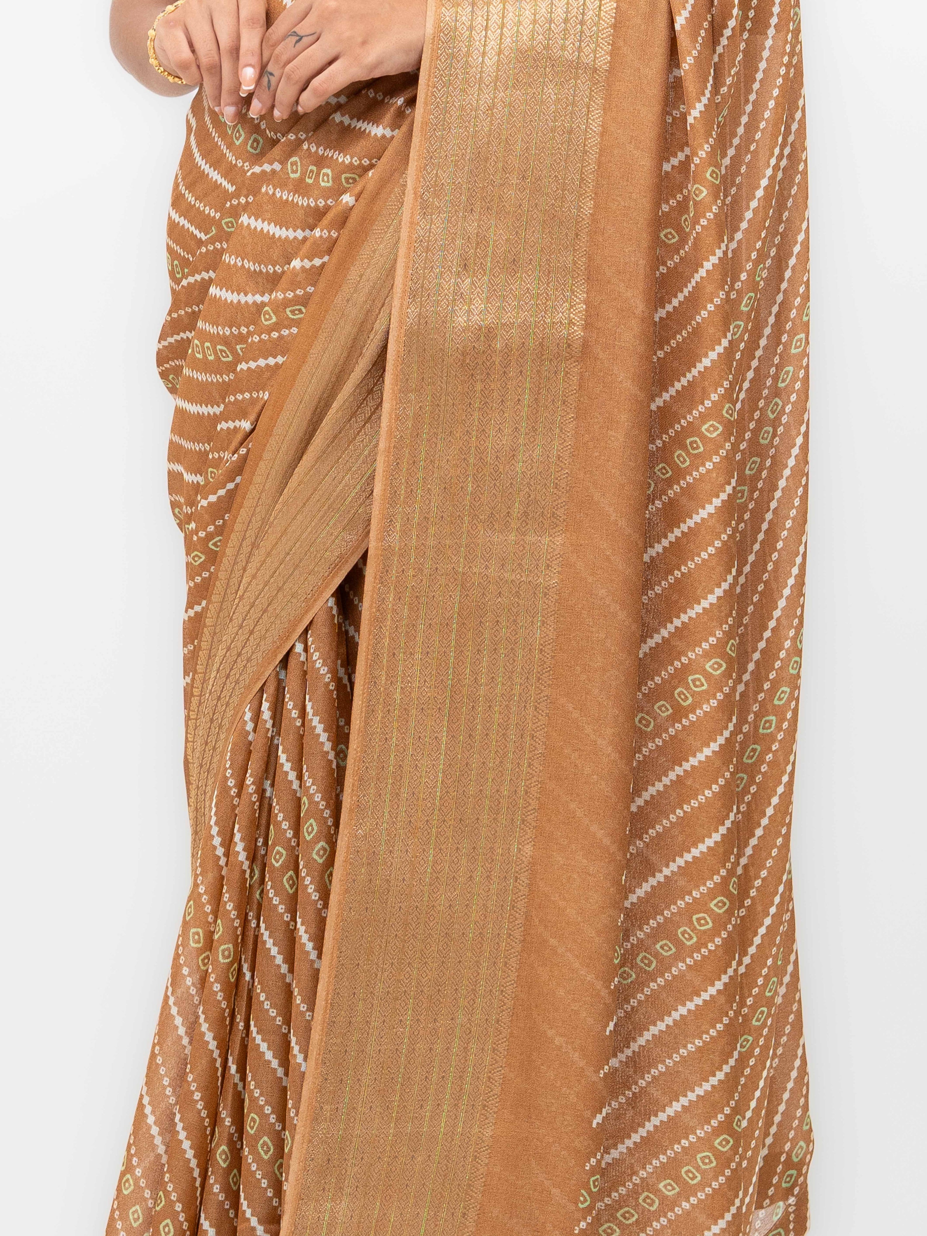 Brown Moss Mellow Saree