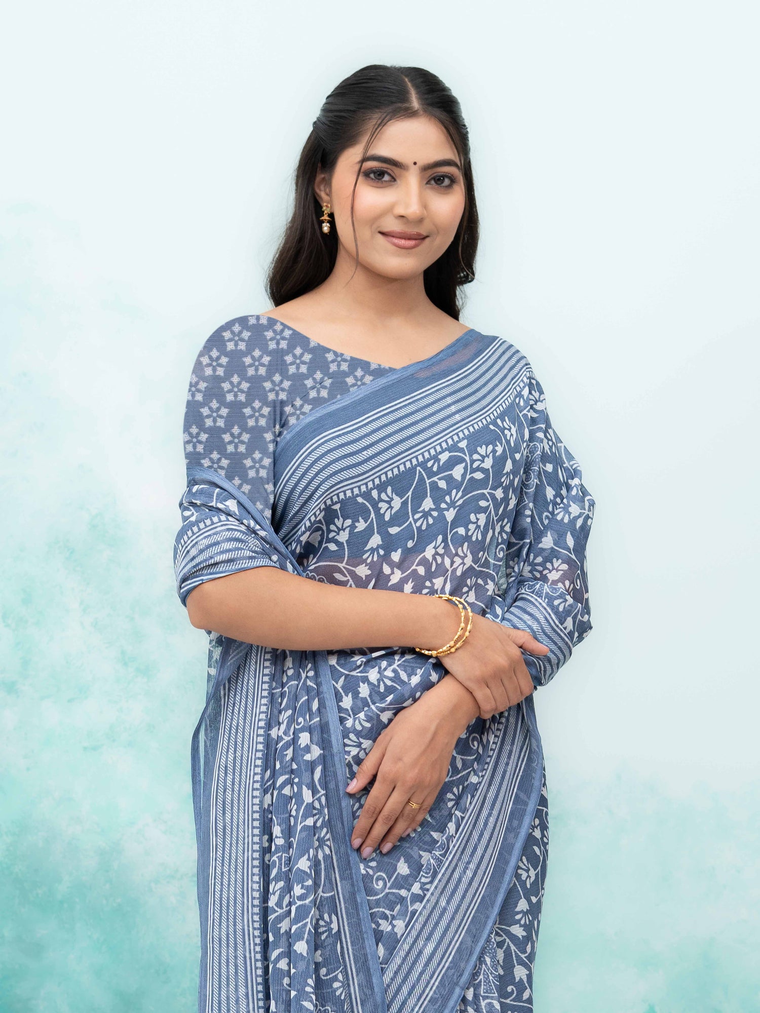 Blue Weightless Saree