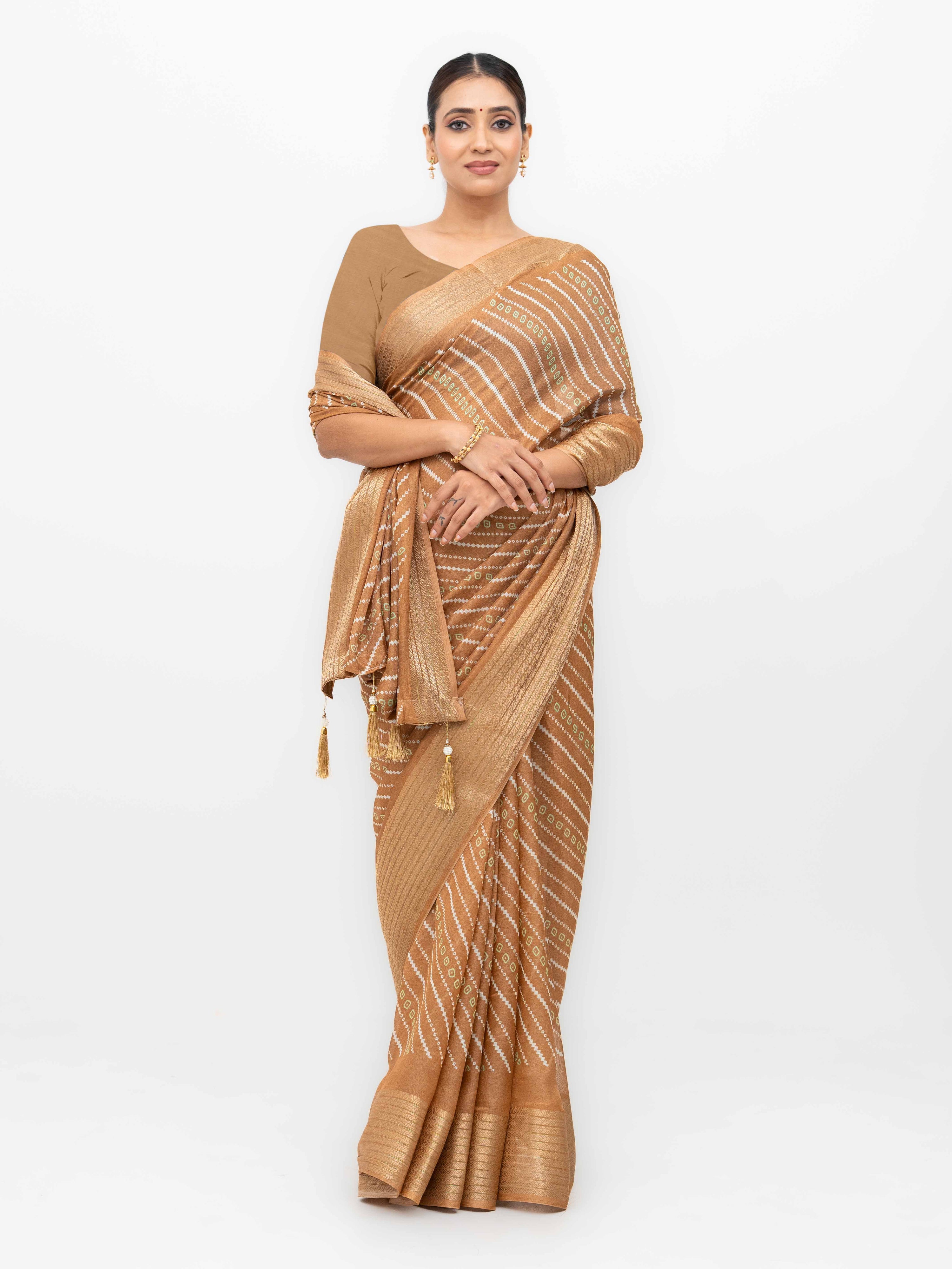 Brown Moss Mellow Saree