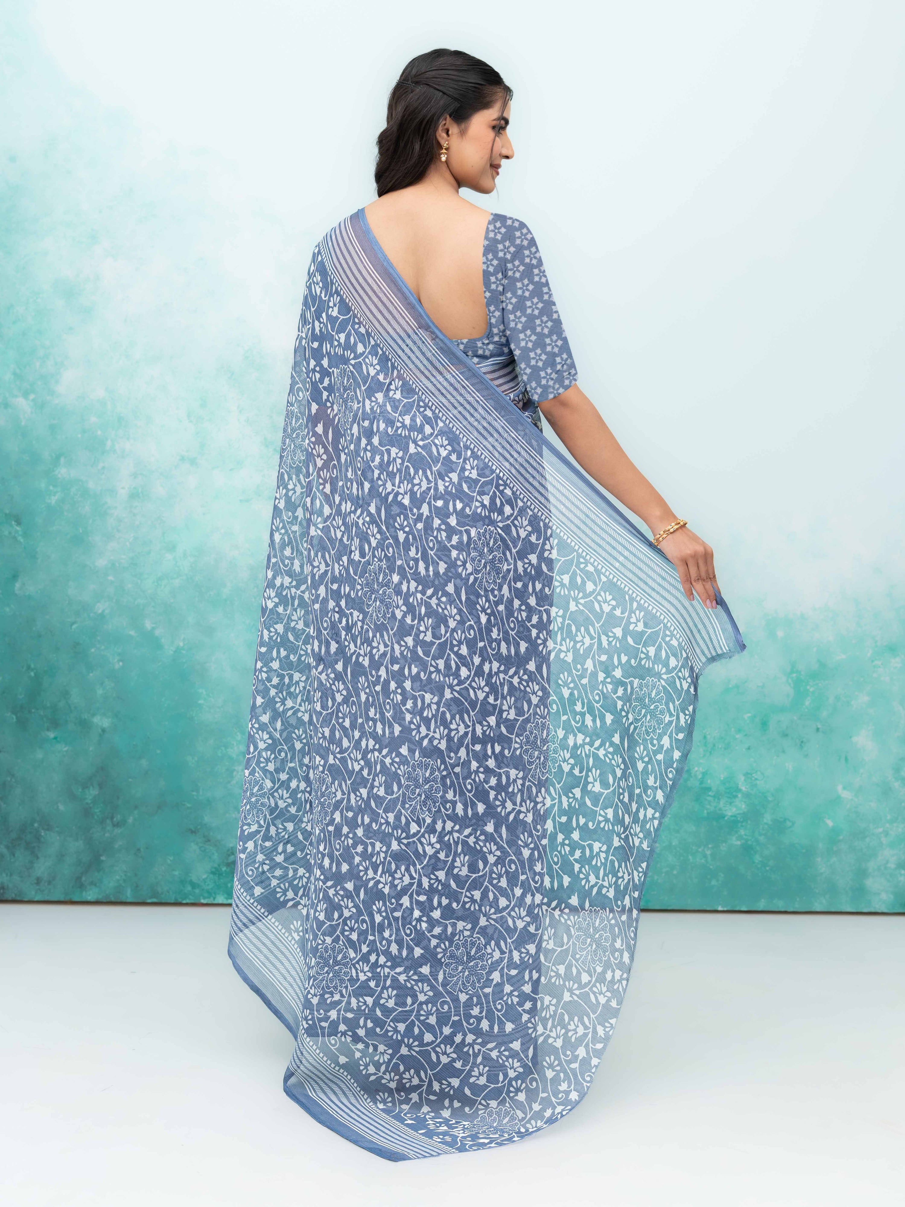 Blue Weightless Saree
