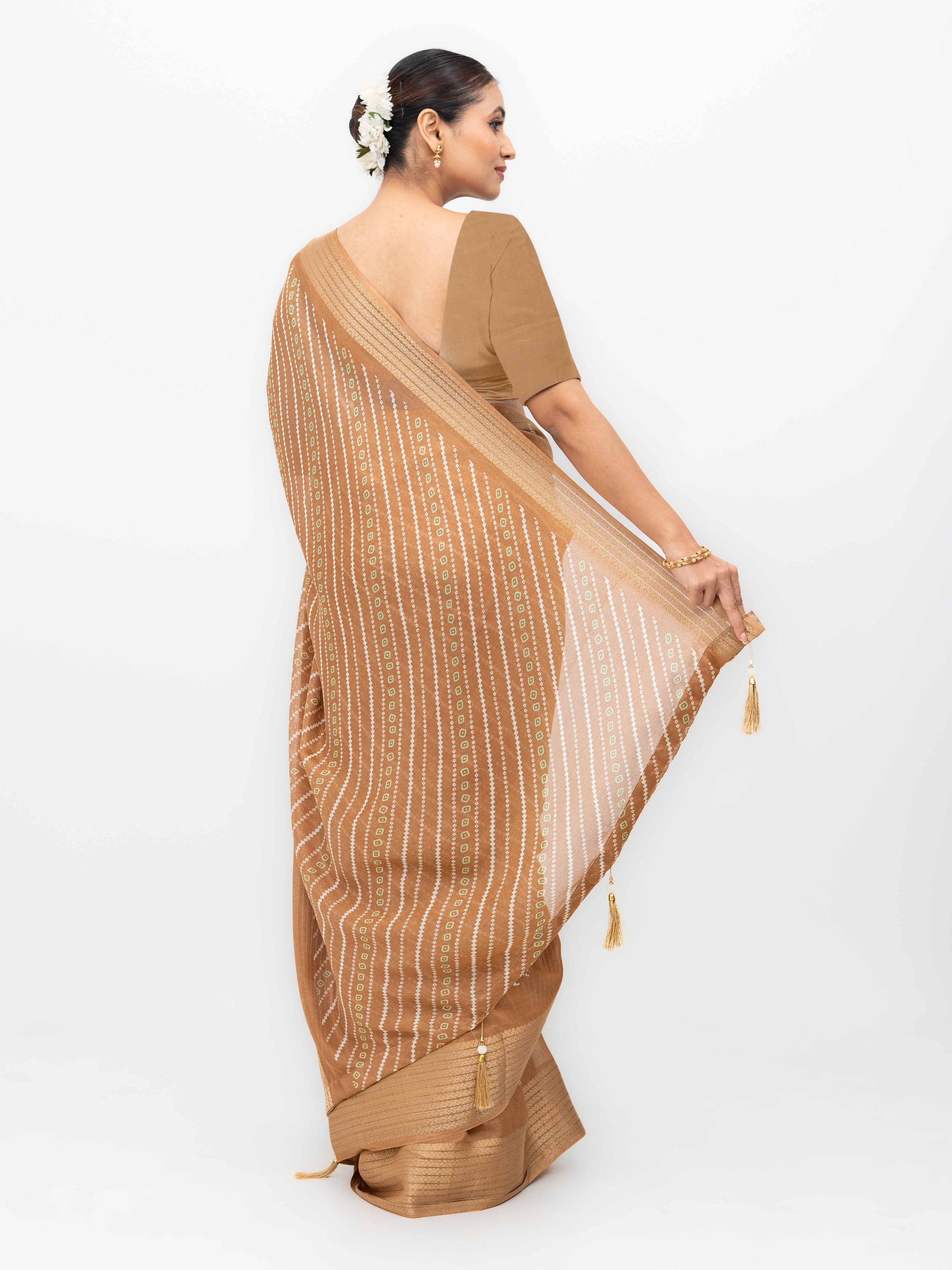 Brown Moss Mellow Saree