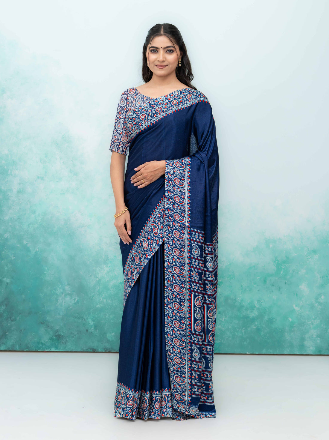 Navy Blue Turkey Silk Saree