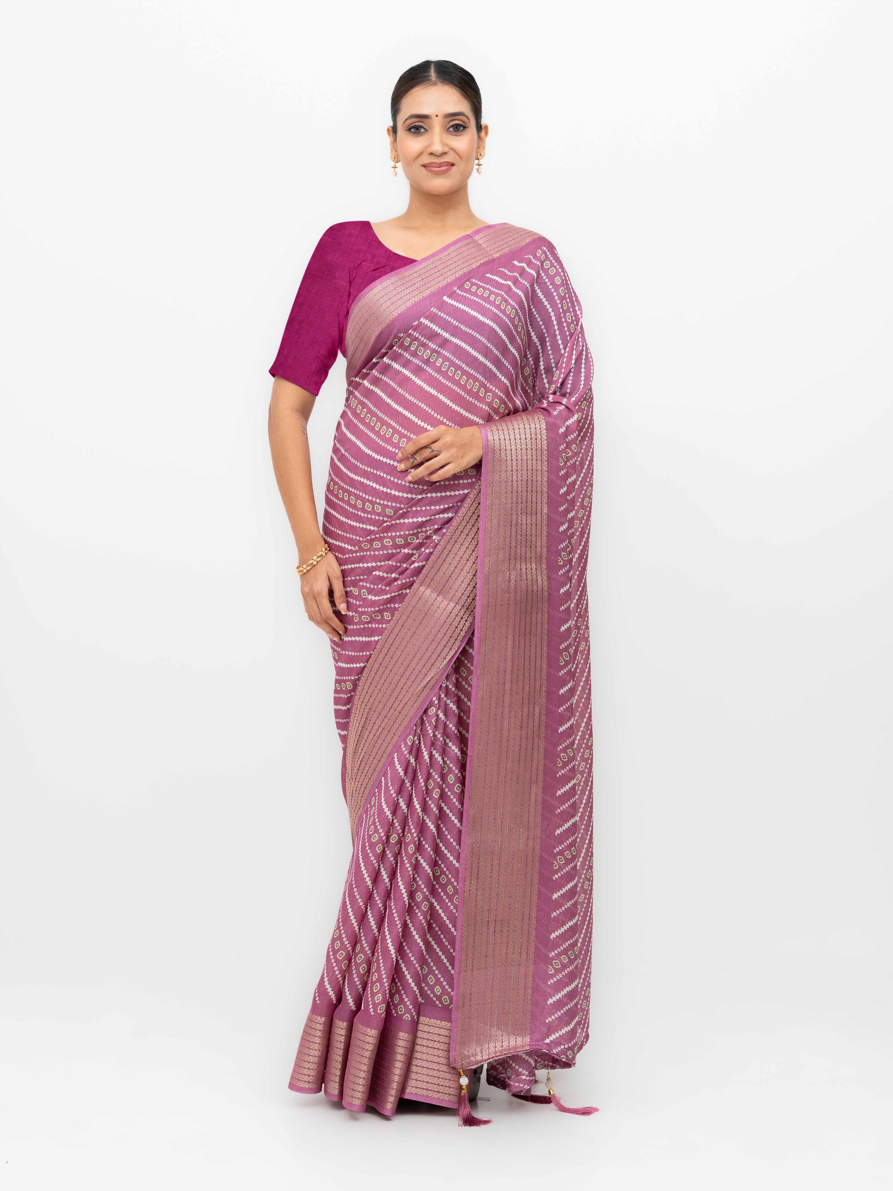 Magenta Moss Mellow  Saree