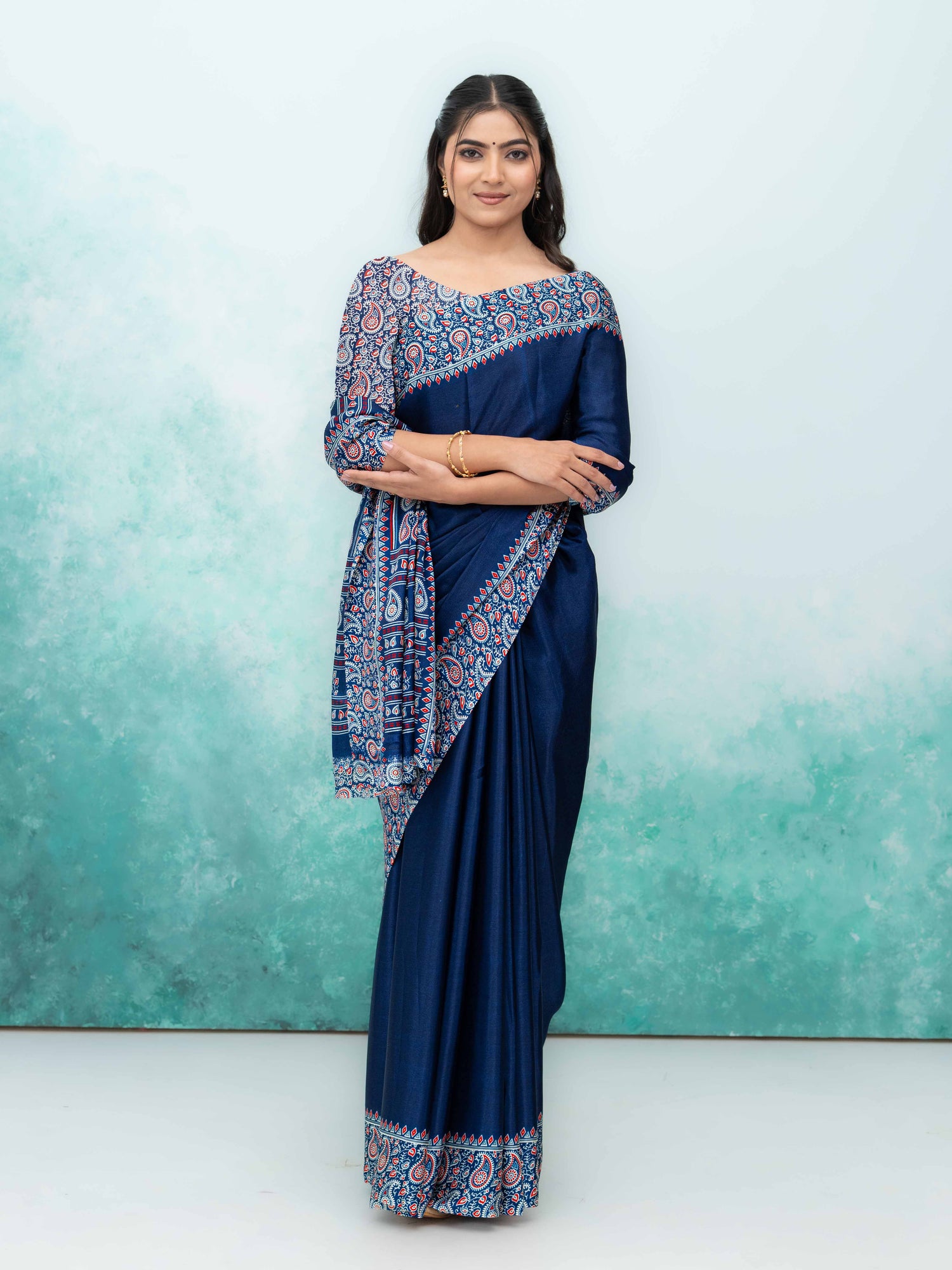 Navy Blue Turkey Silk Saree