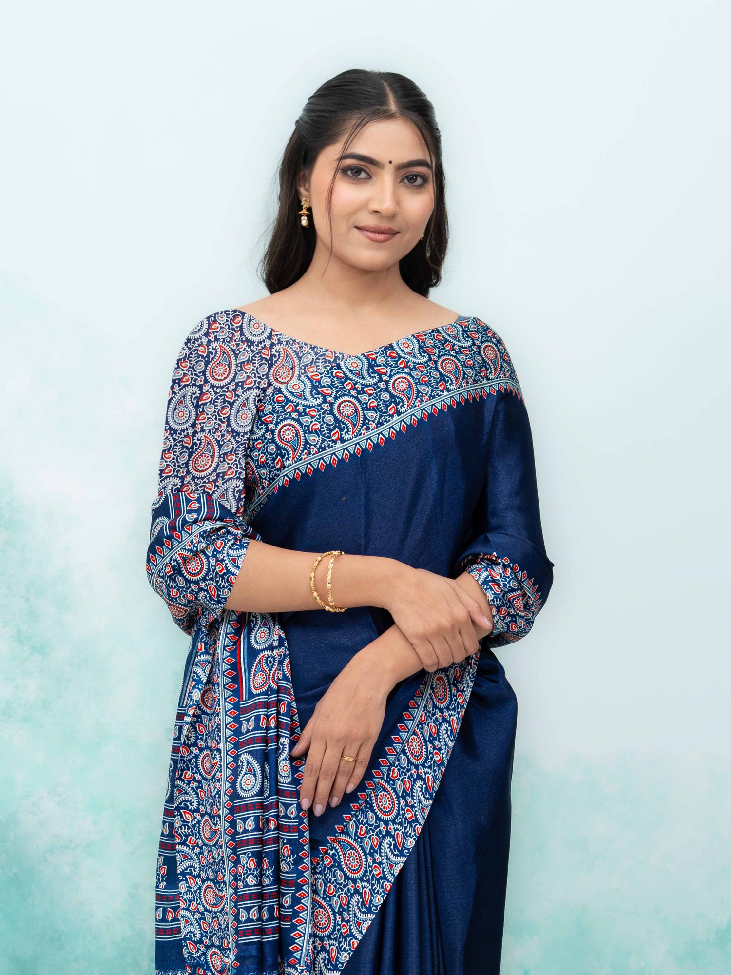Navy Blue Turkey Silk Saree