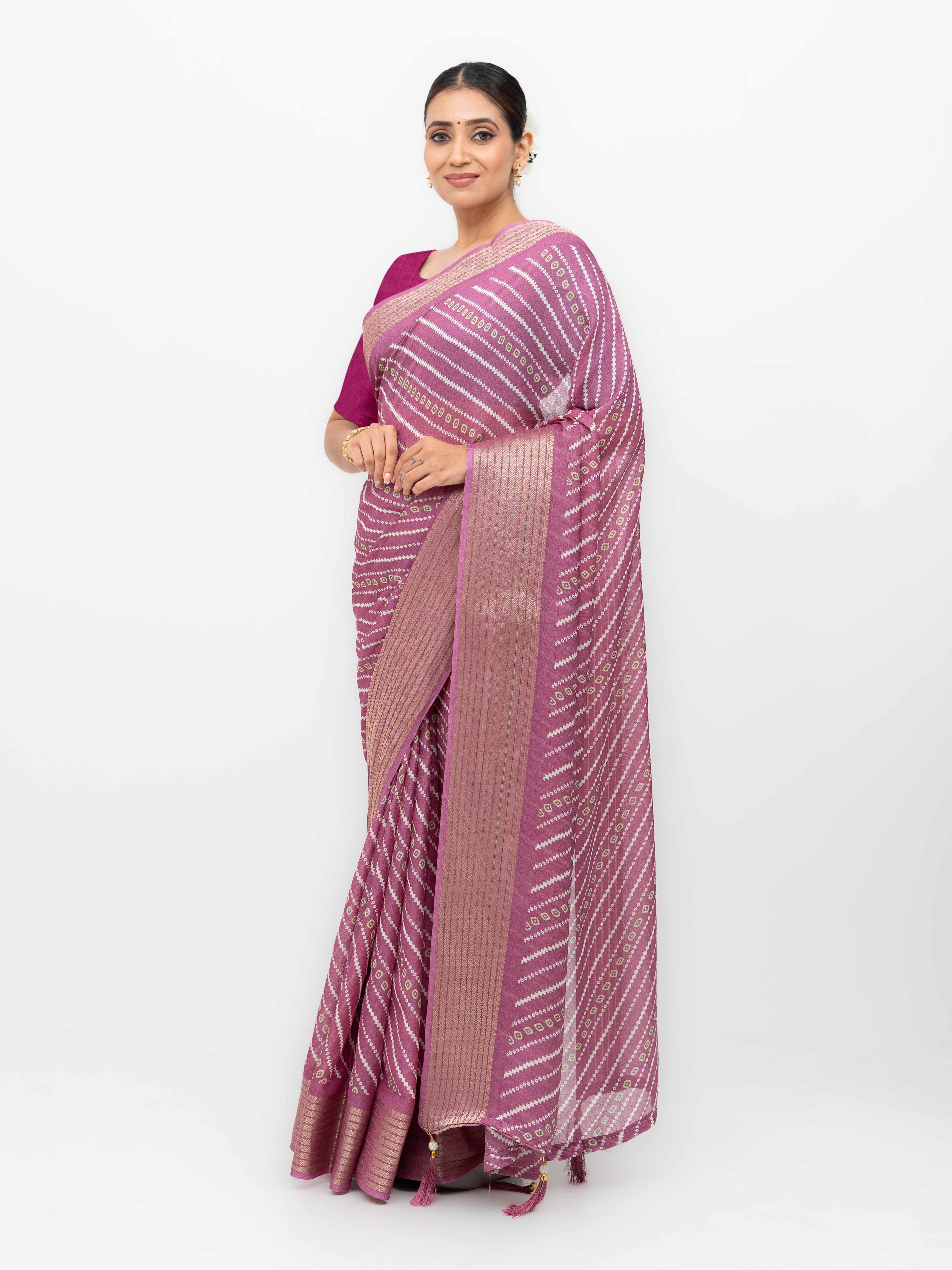 Magenta Moss Mellow  Saree