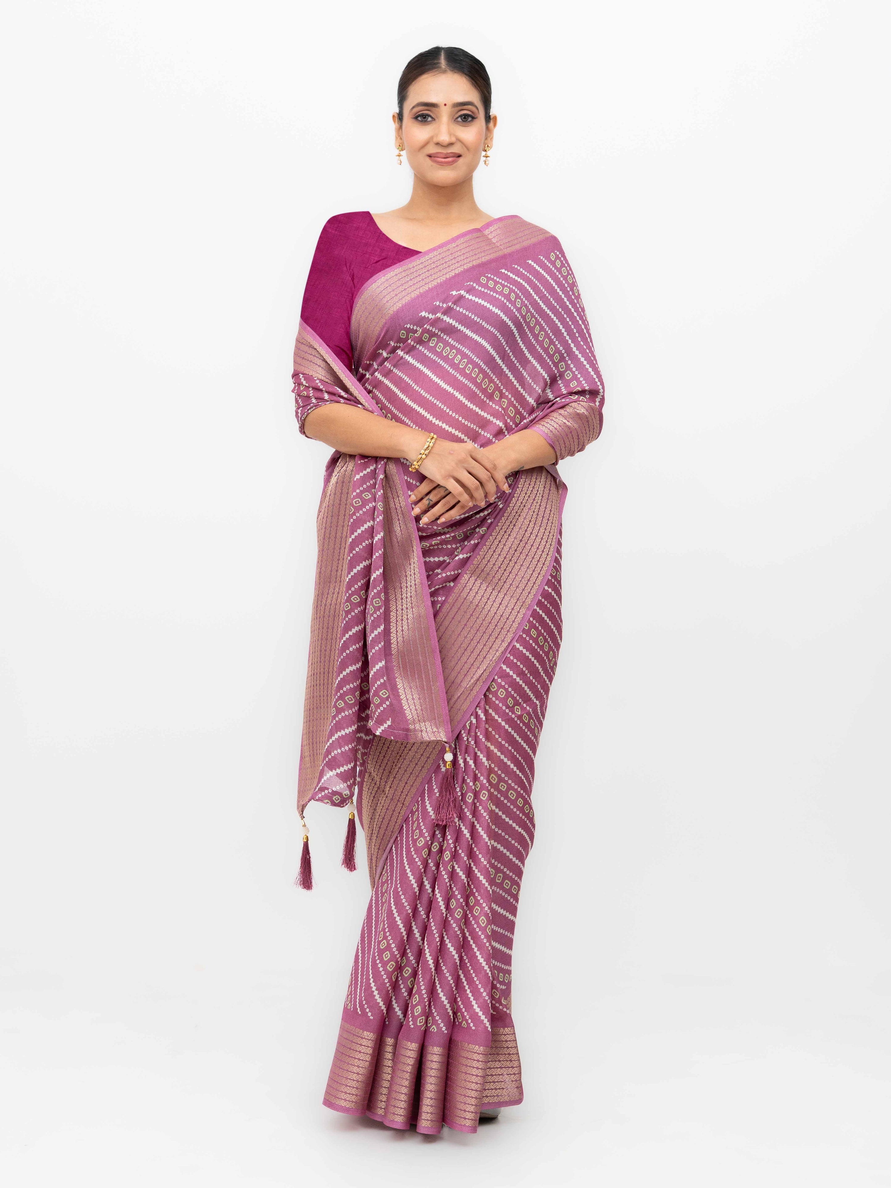 Magenta Moss Mellow  Saree