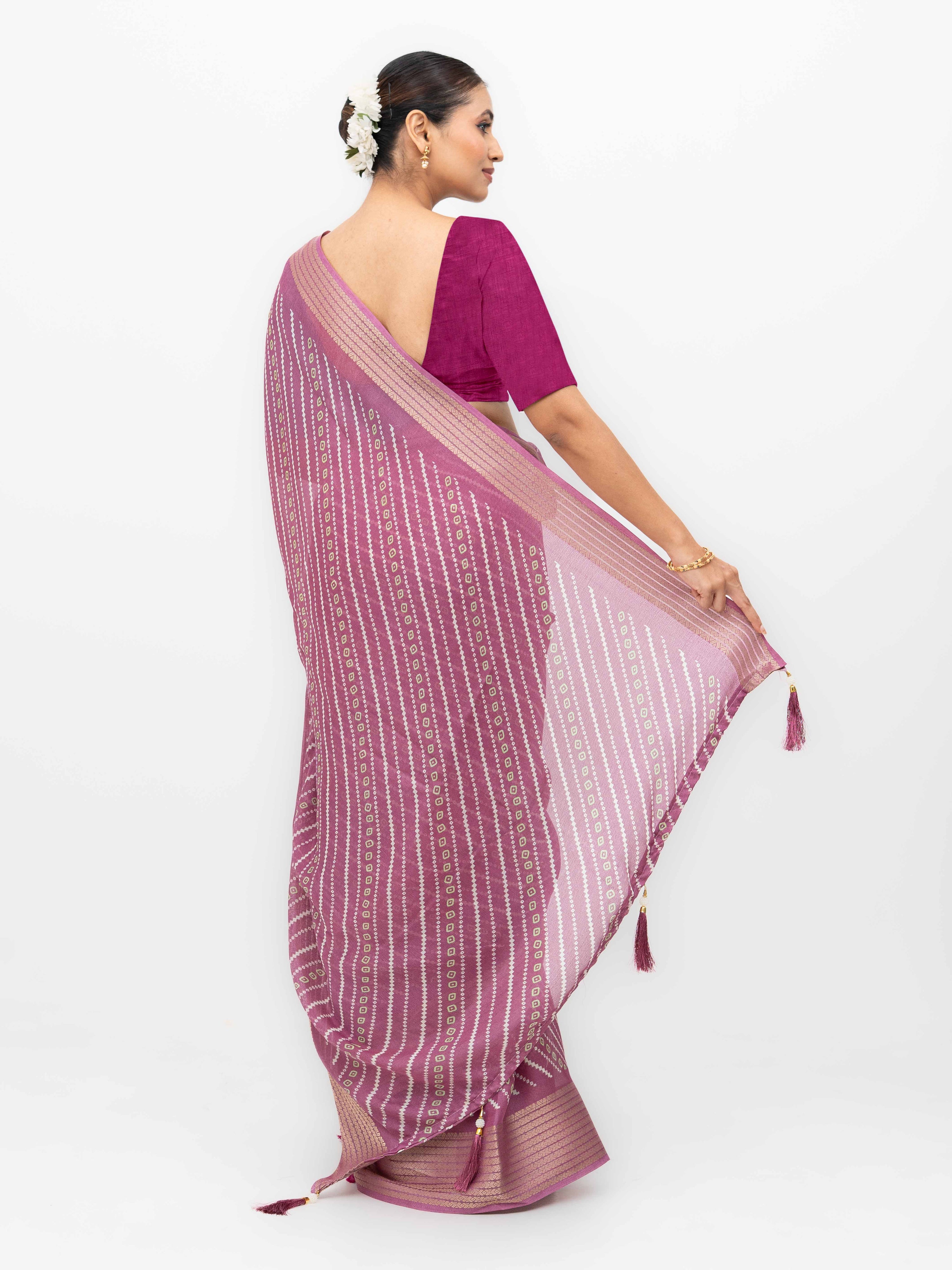 Magenta Moss Mellow  Saree