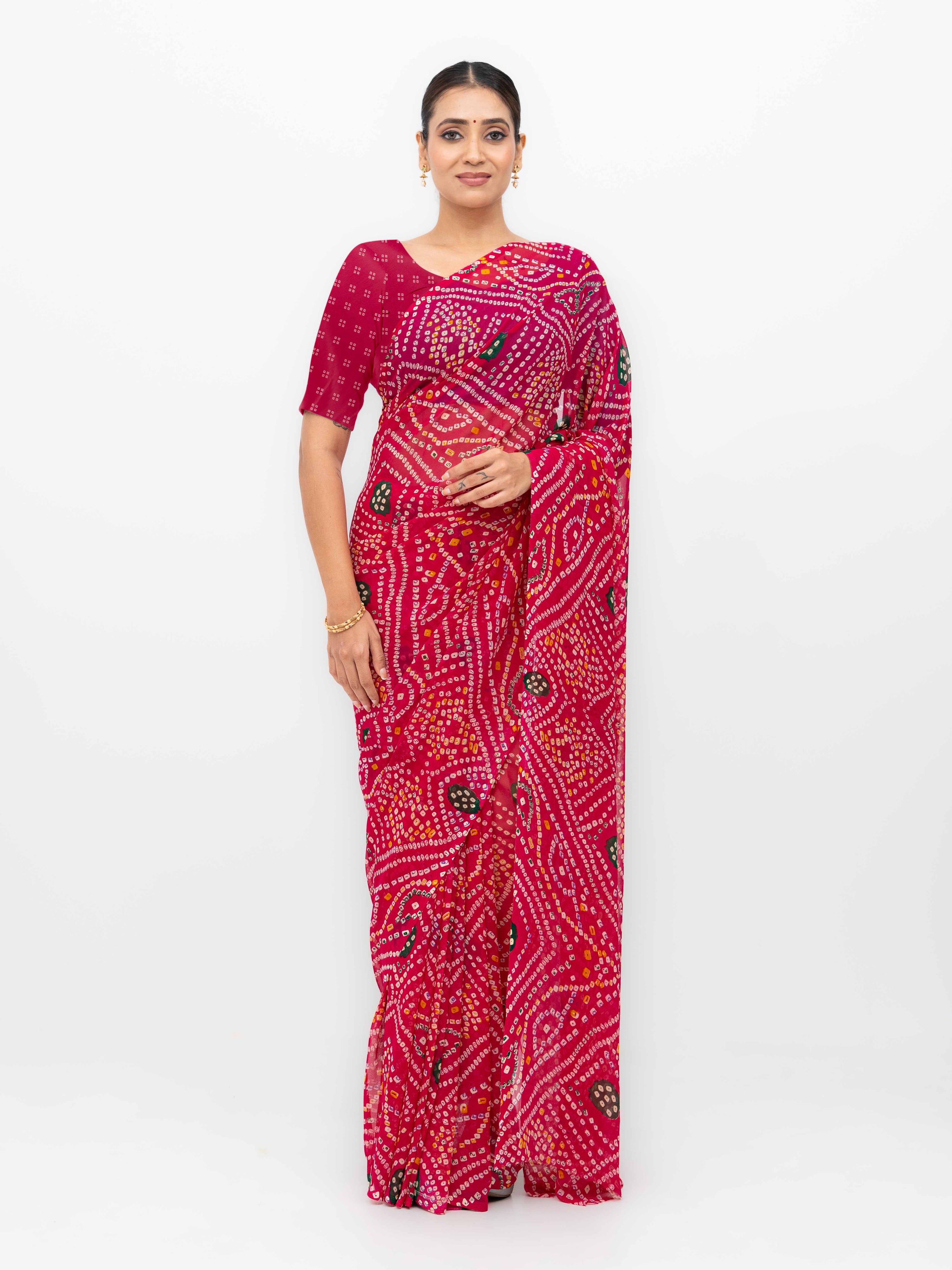Rani Pink Weightless Saree