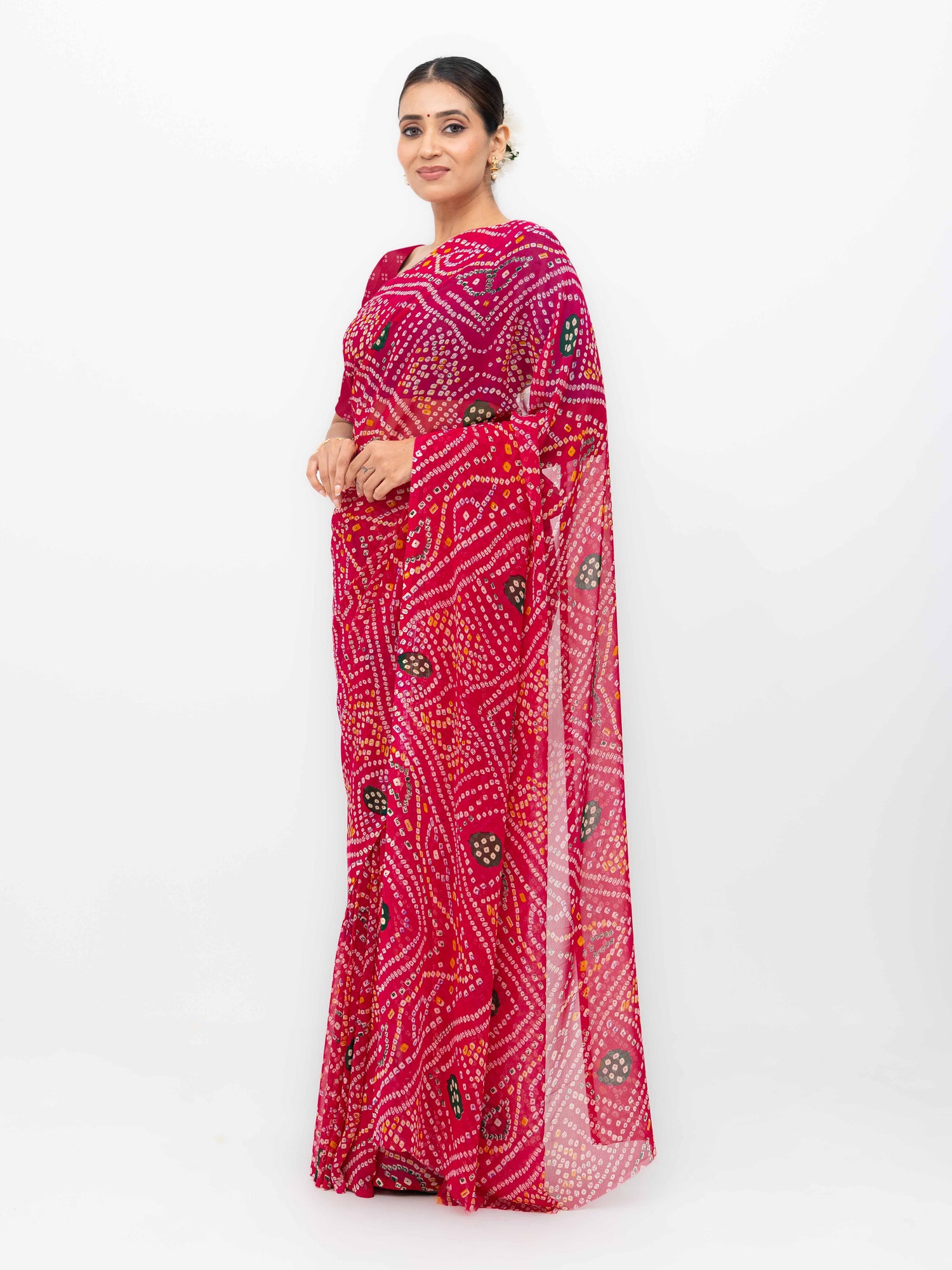 Rani Pink Weightless Saree