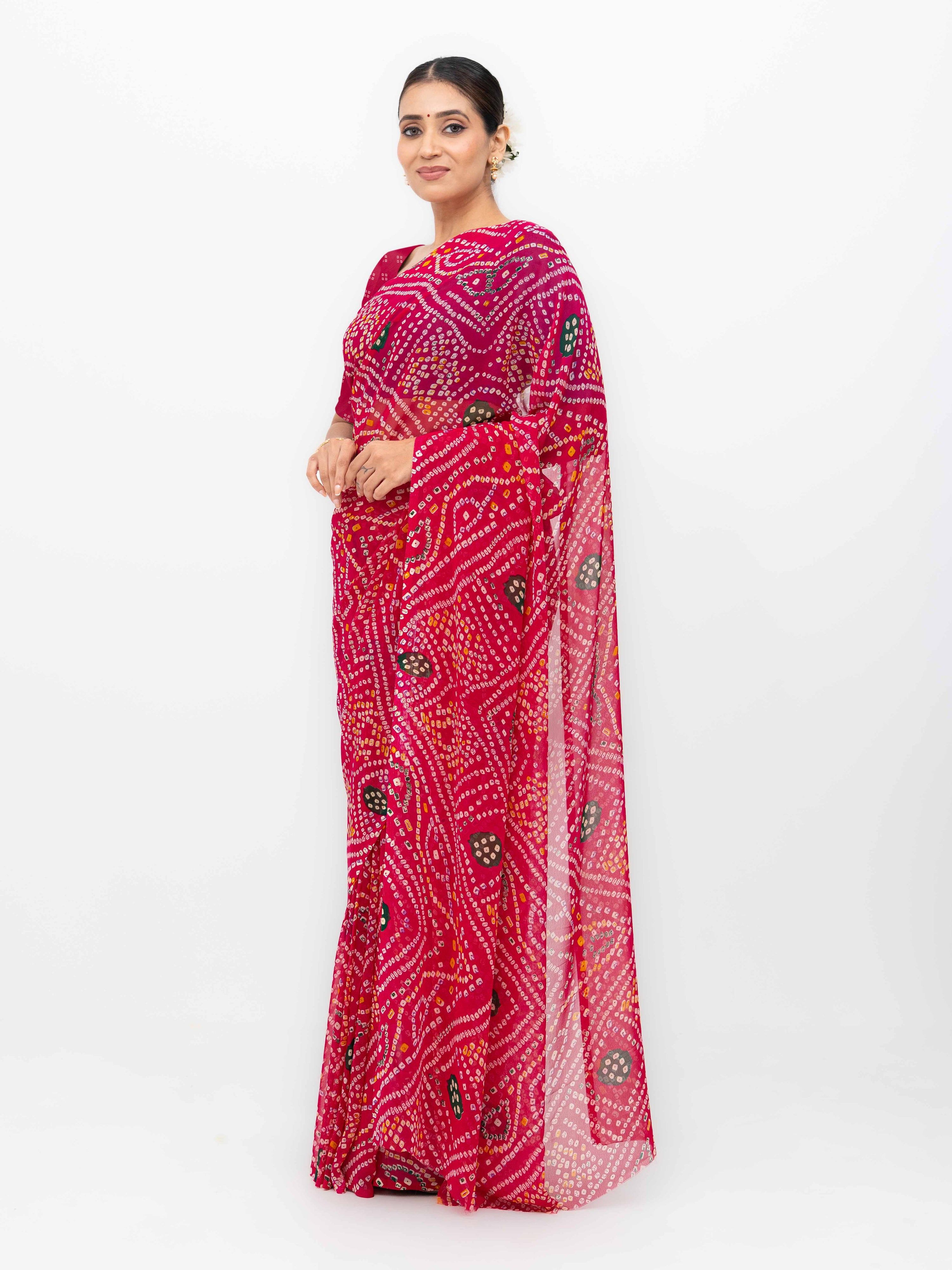 Rani Pink Weightless Saree