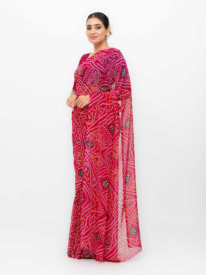 Rani Pink Weightless Saree