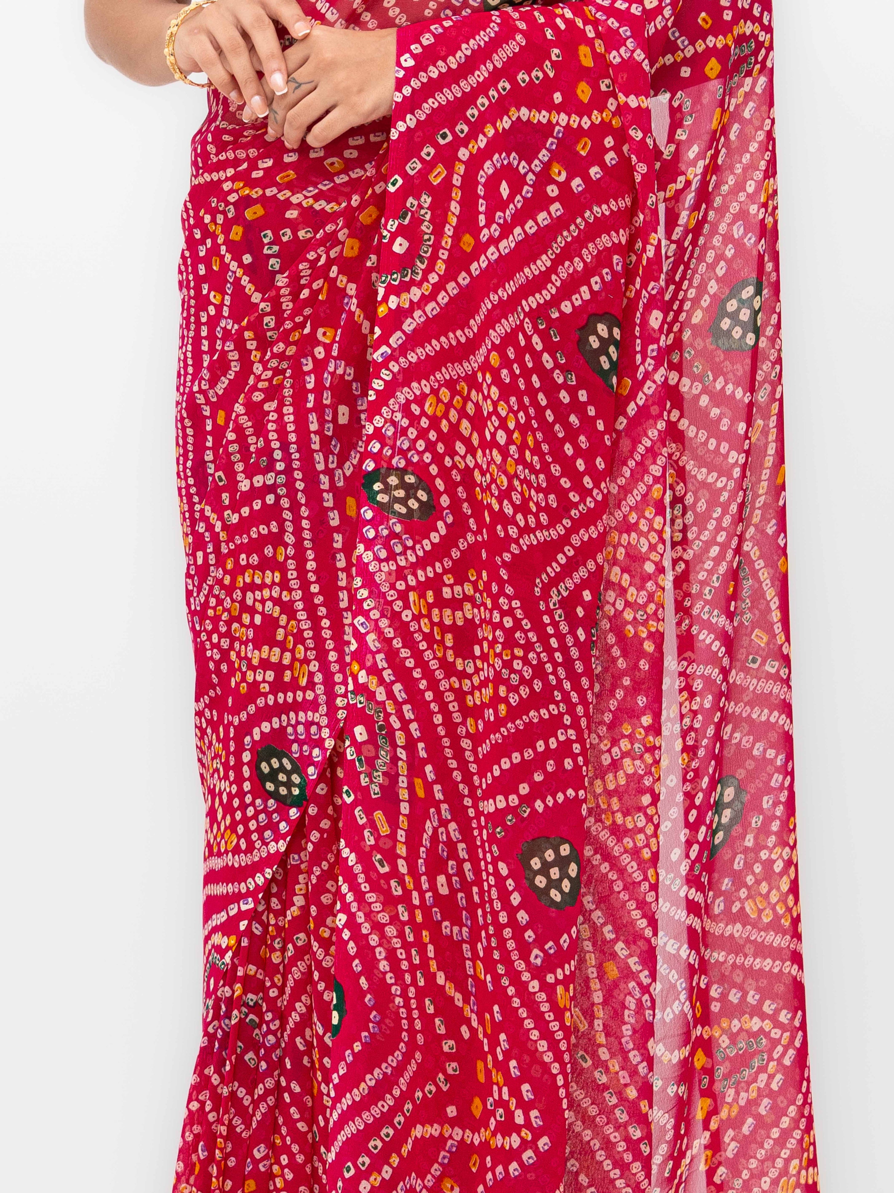Rani Pink Weightless Saree