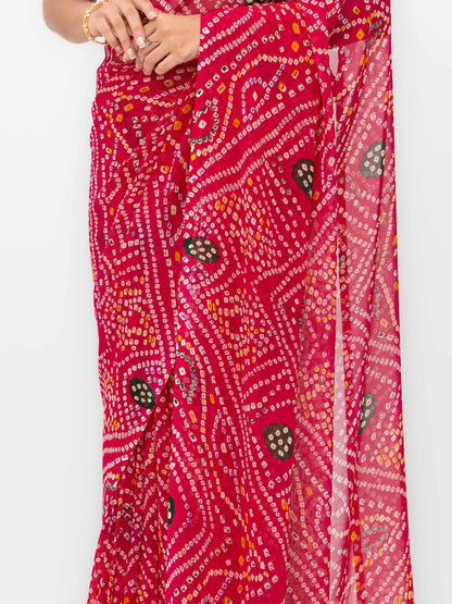 Rani Pink Weightless Saree