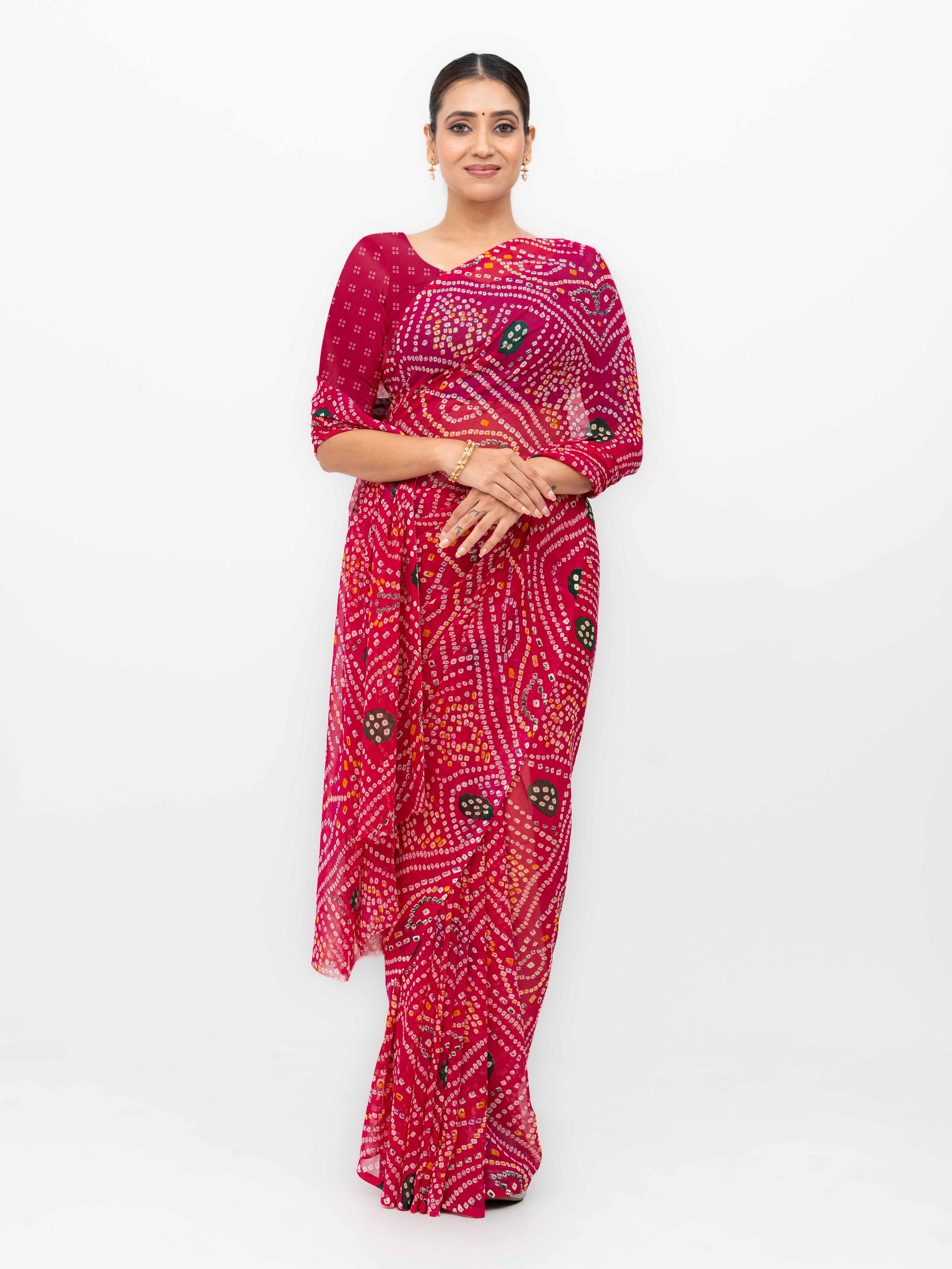 Rani Pink Weightless Saree