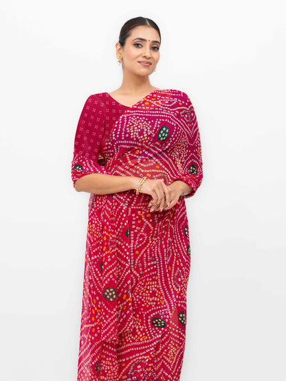 Rani Pink Weightless Saree