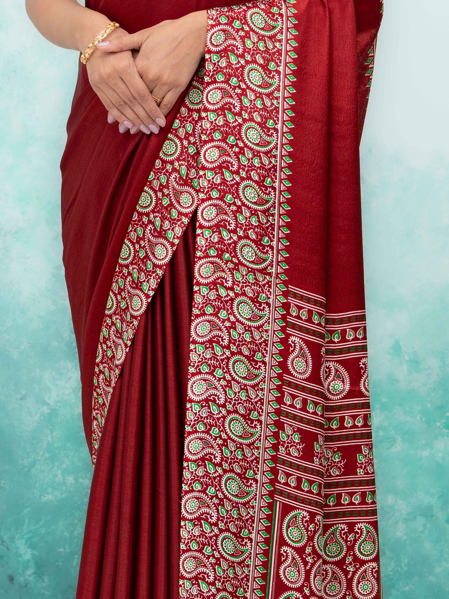Maroon Turkey Silk Saree