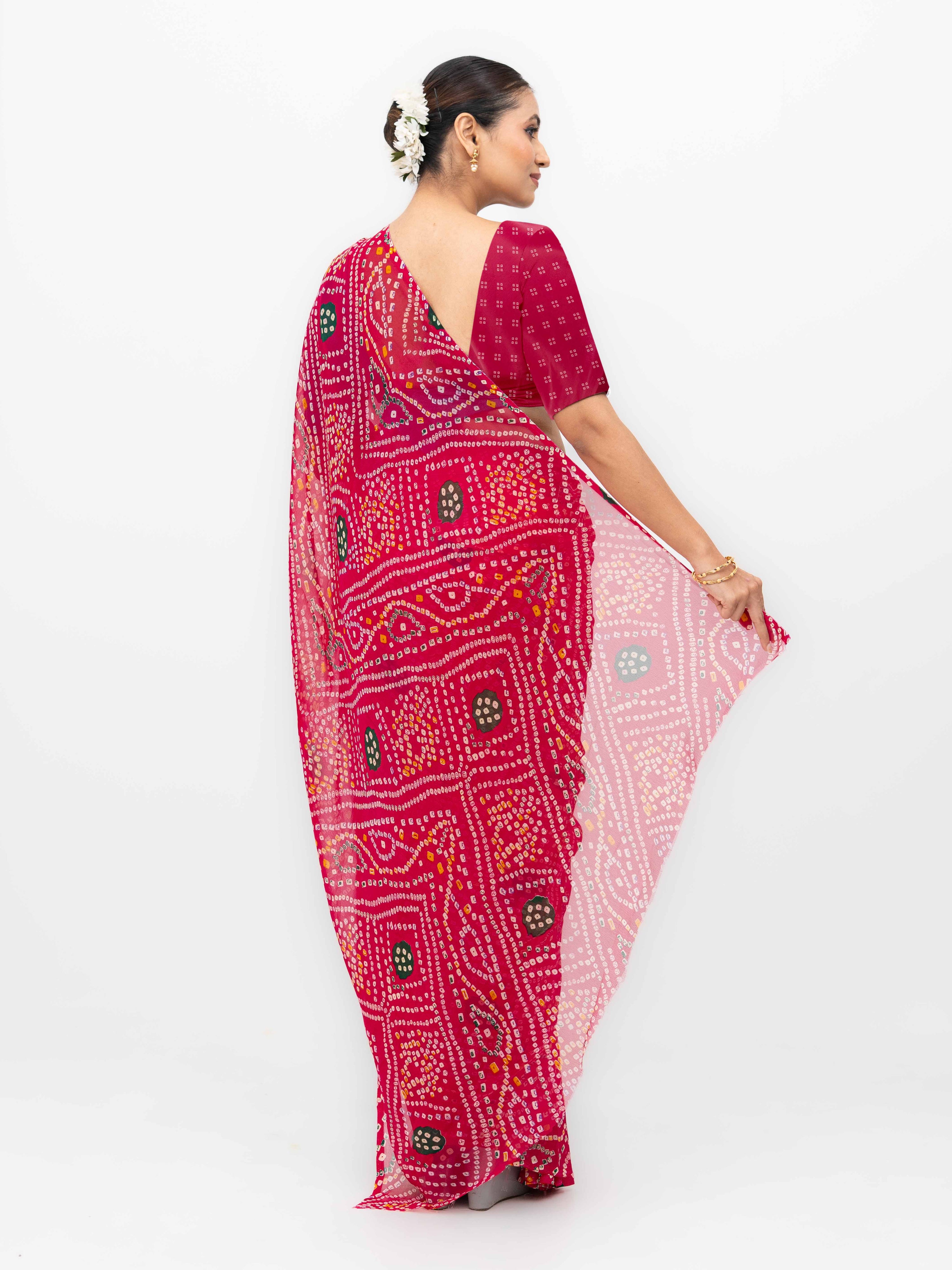 Rani Pink Weightless Saree