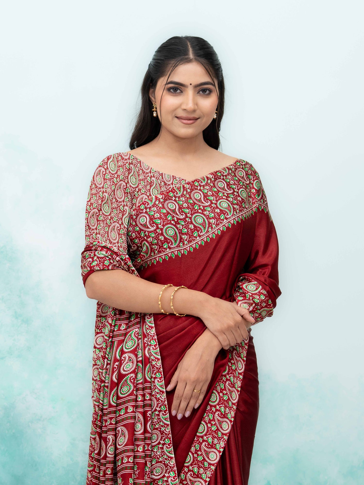 Maroon Turkey Silk Saree