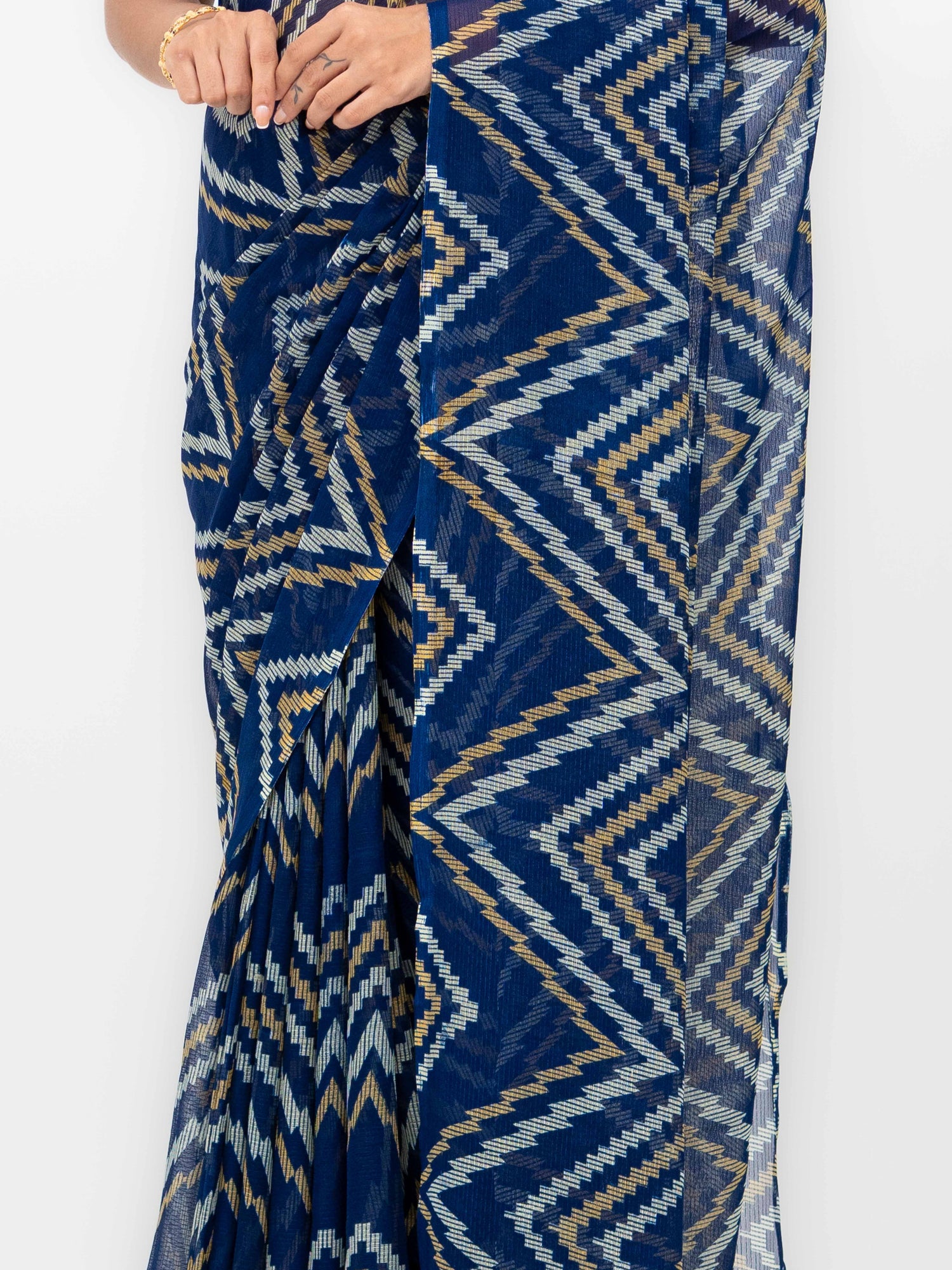 Nevy Blue Georgette Saree