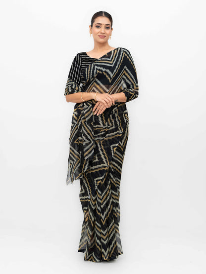 Black Georgette Saree
