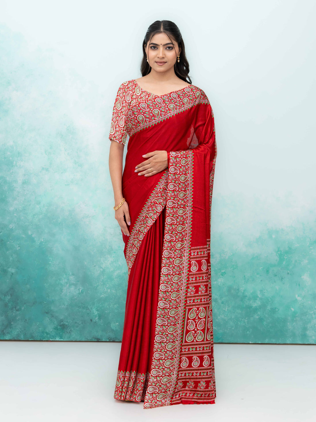 Red Turkey Silk Saree