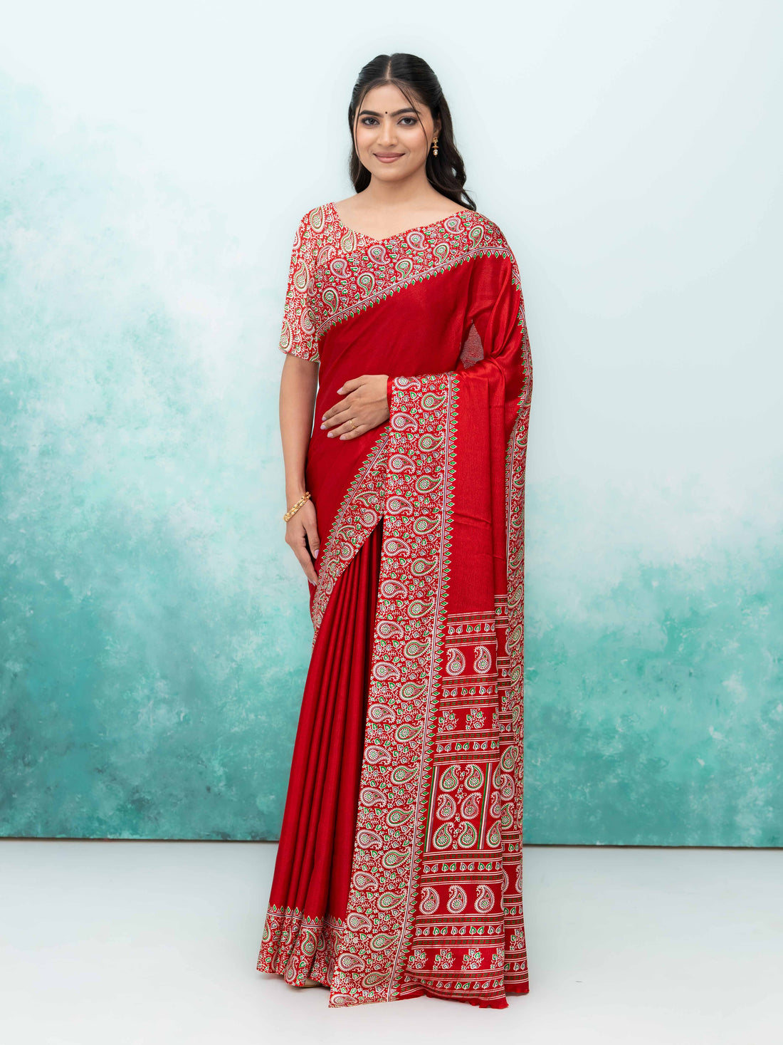 Red Turkey Silk Saree