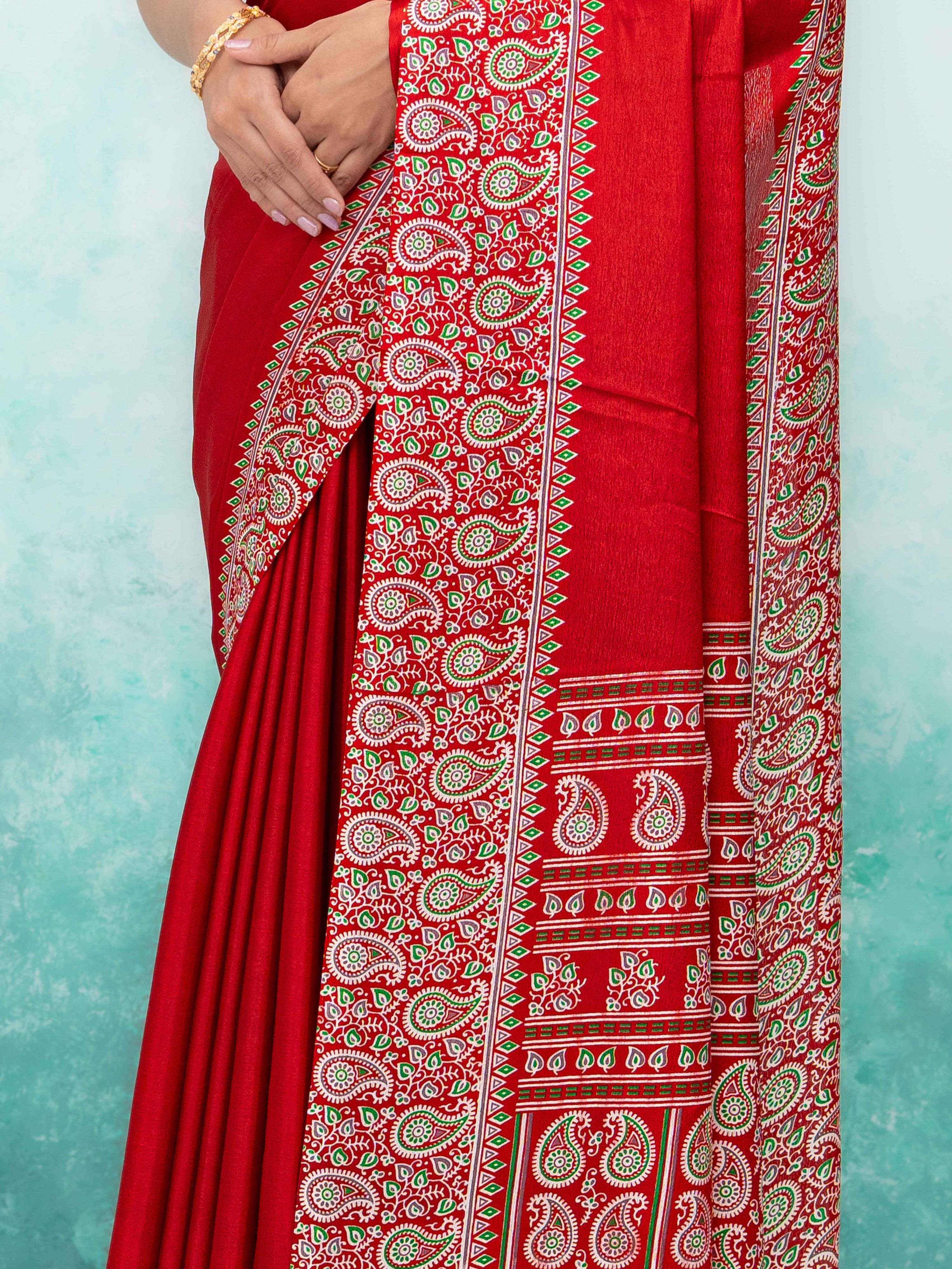 Red Turkey Silk Saree