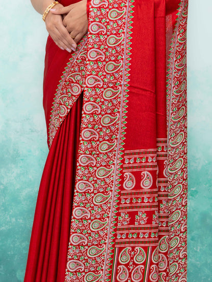 Red Turkey Silk Saree