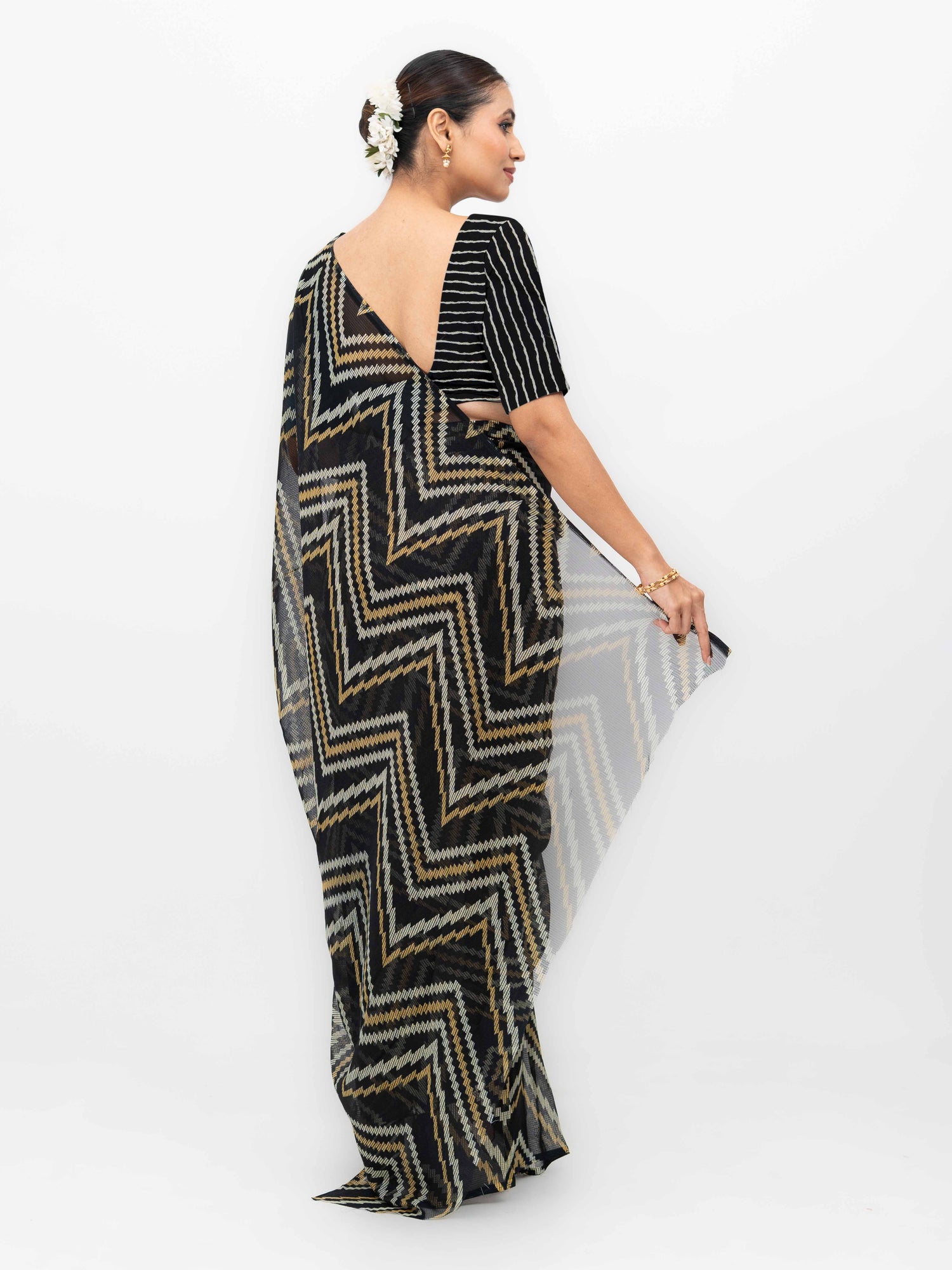 Black Georgette Saree