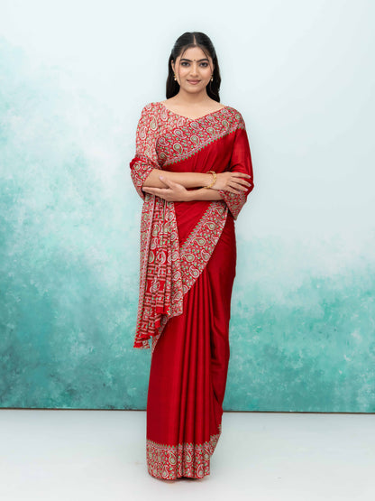 Red Turkey Silk Saree
