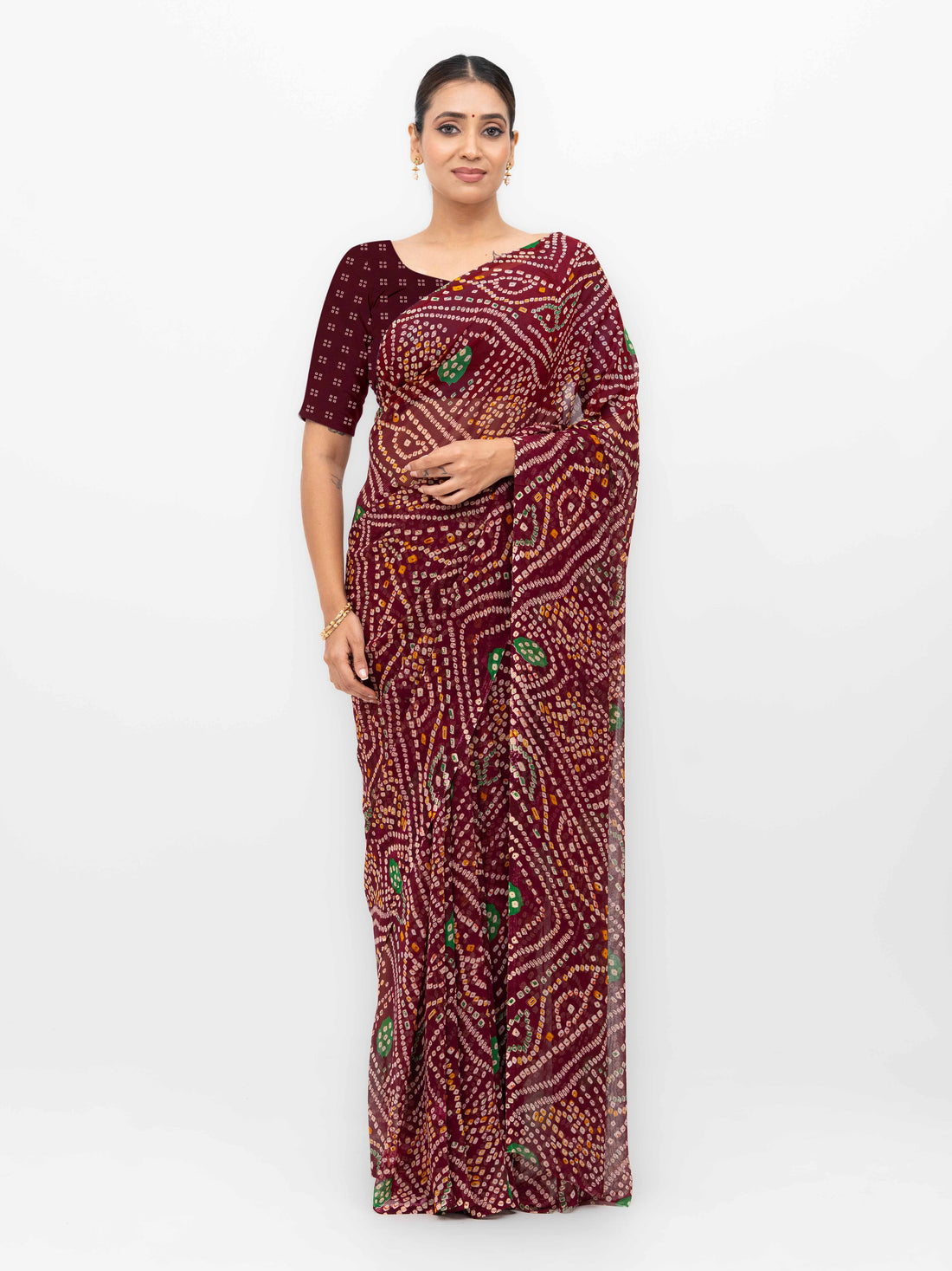 Maroon Weightless Saree