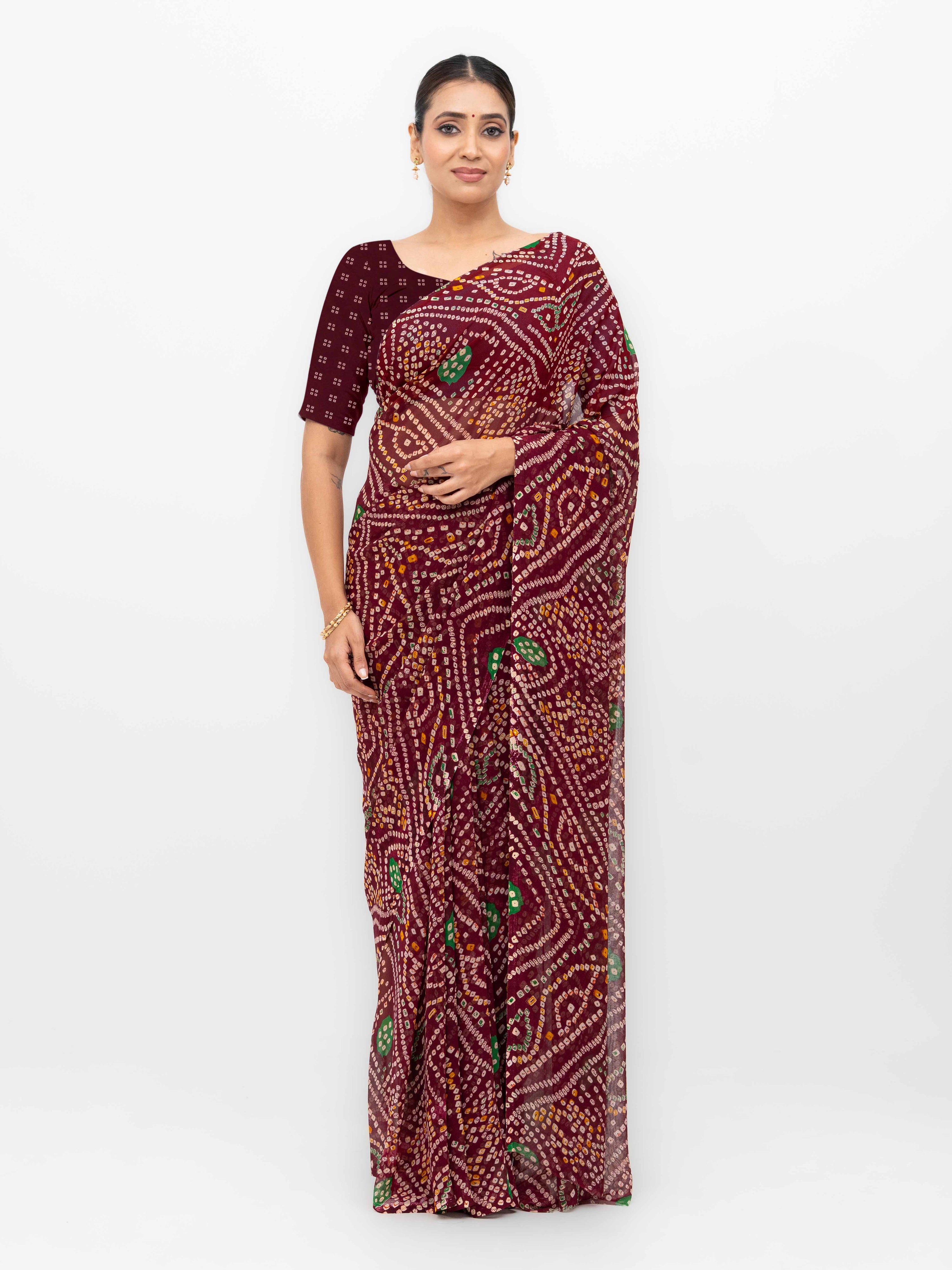 Maroon Weightless Saree