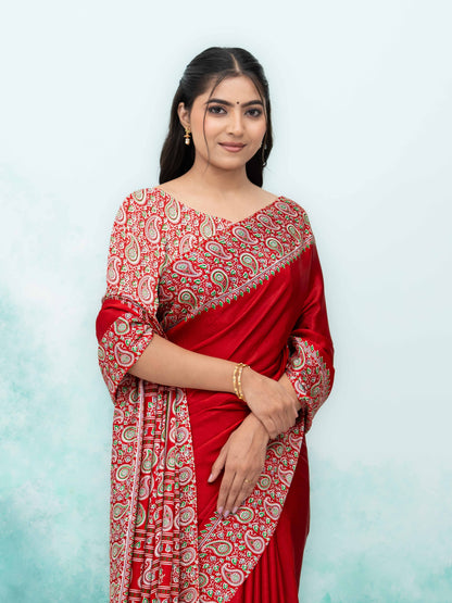 Red Turkey Silk Saree