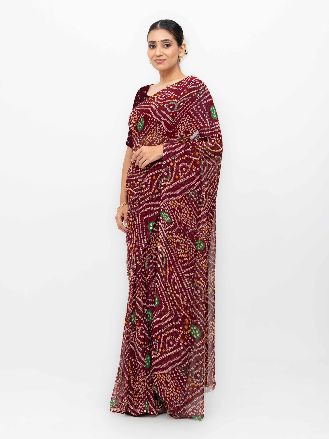 Maroon Weightless Saree