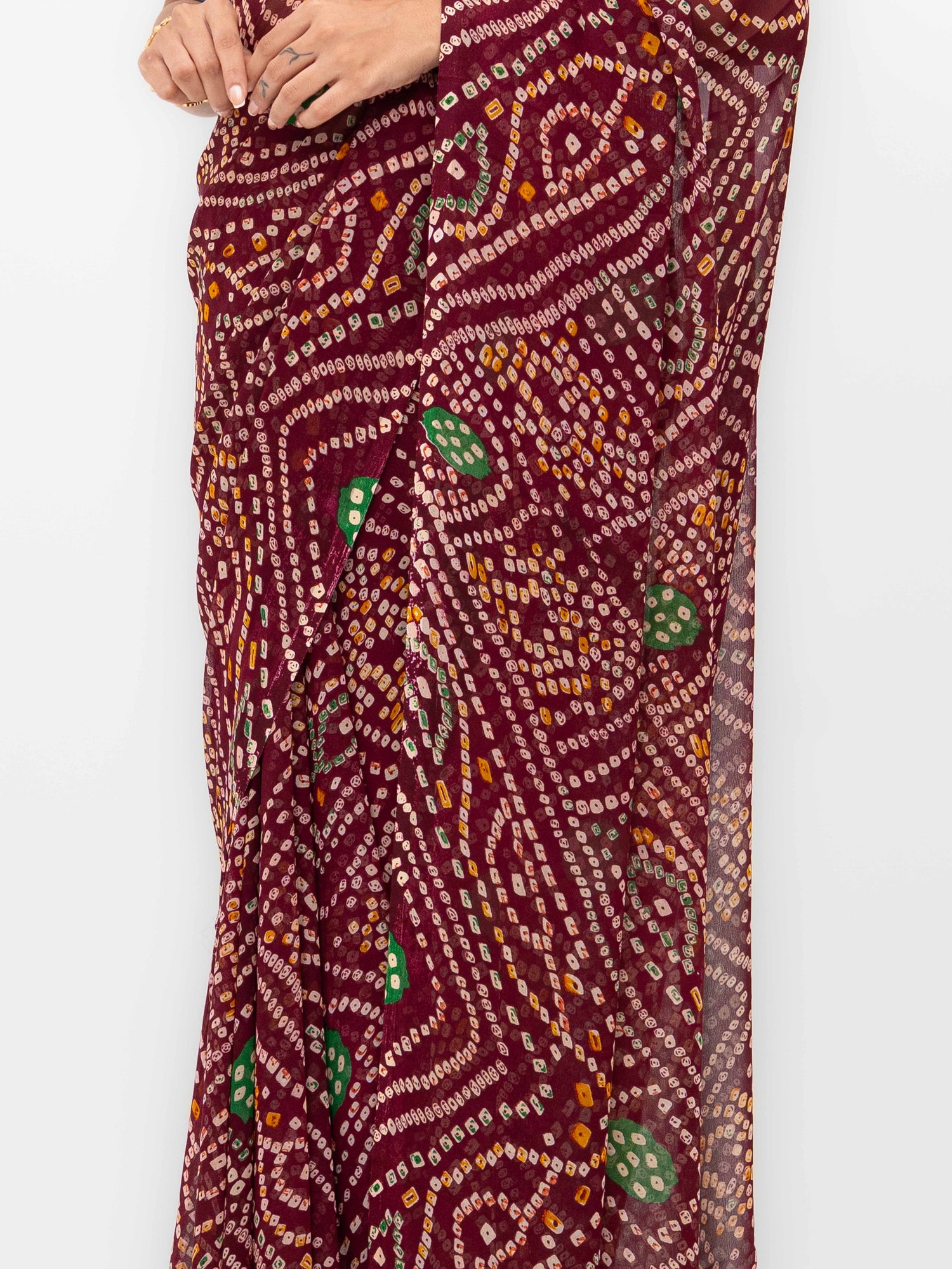 Maroon Weightless Saree