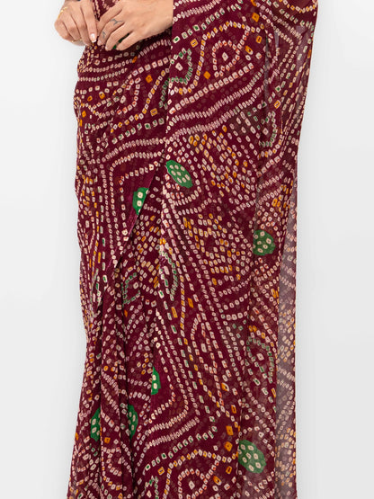 Maroon Weightless Saree