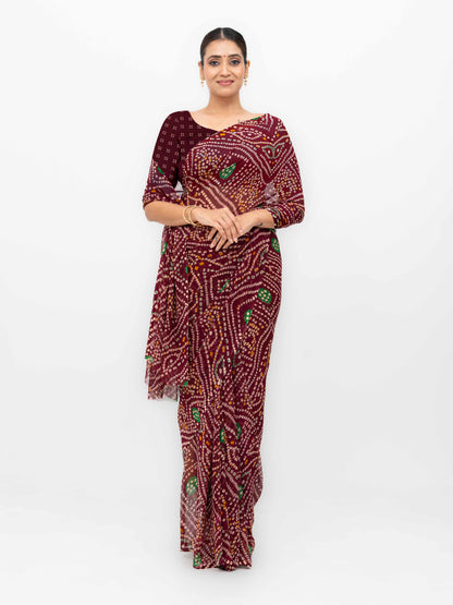 Maroon Weightless Saree