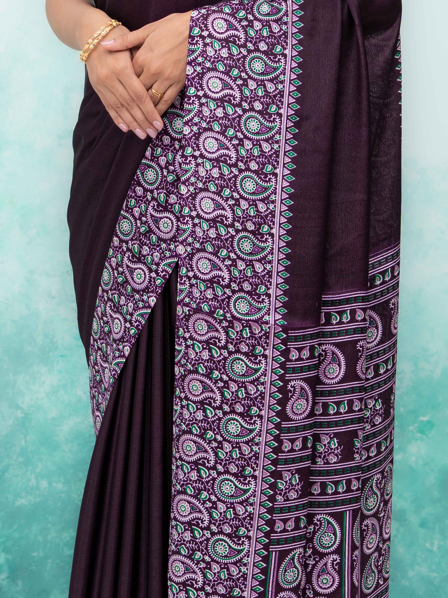 Dark Wine Turkey Silk Saree
