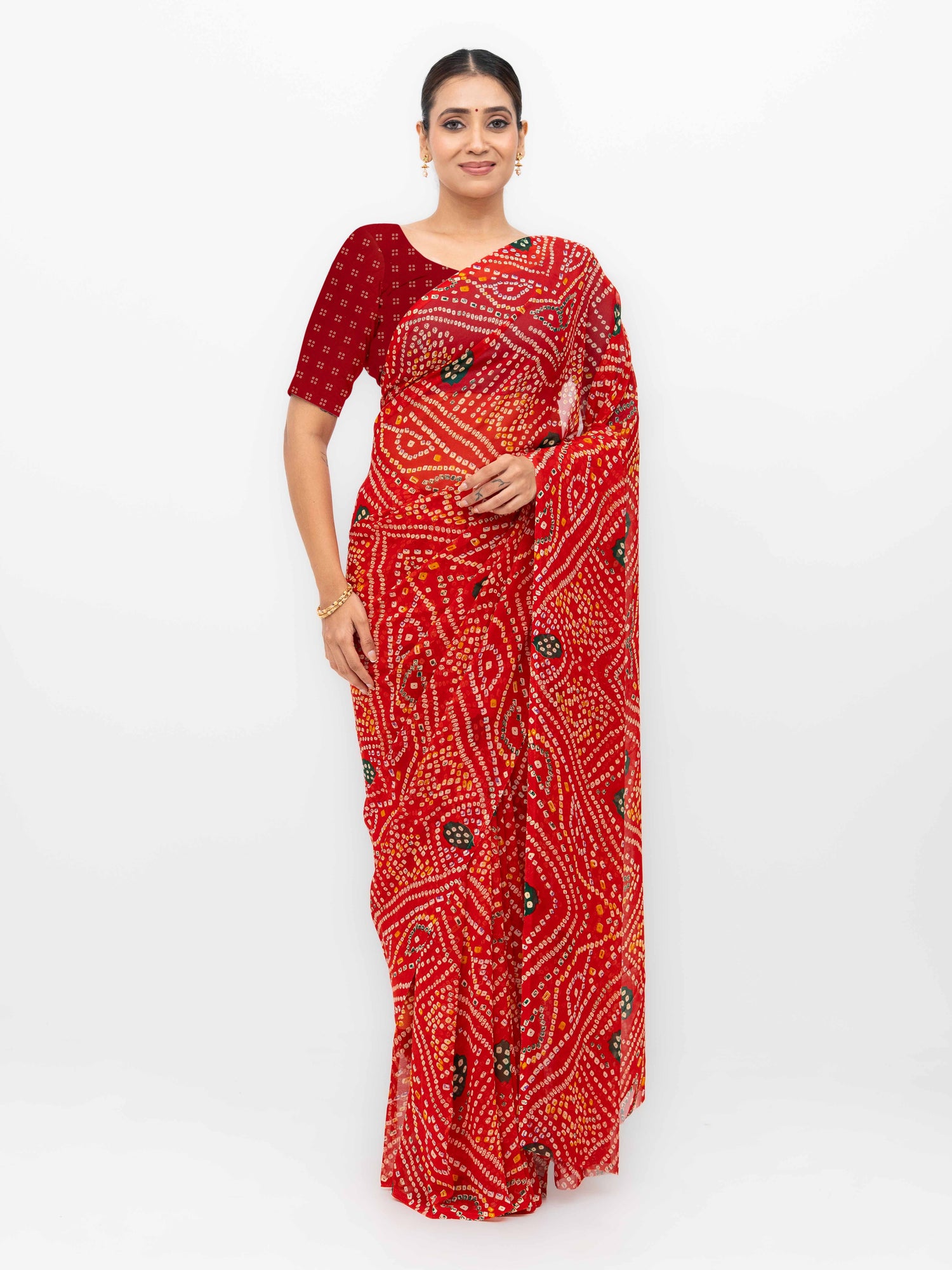 Red Weightless Saree