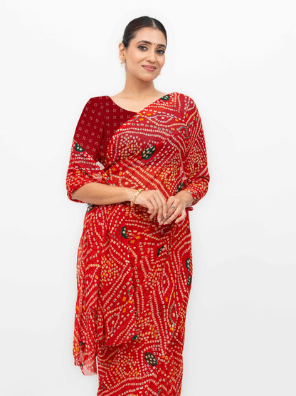 Red Weightless Saree