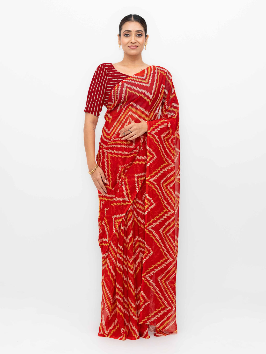 Red Georgette Saree