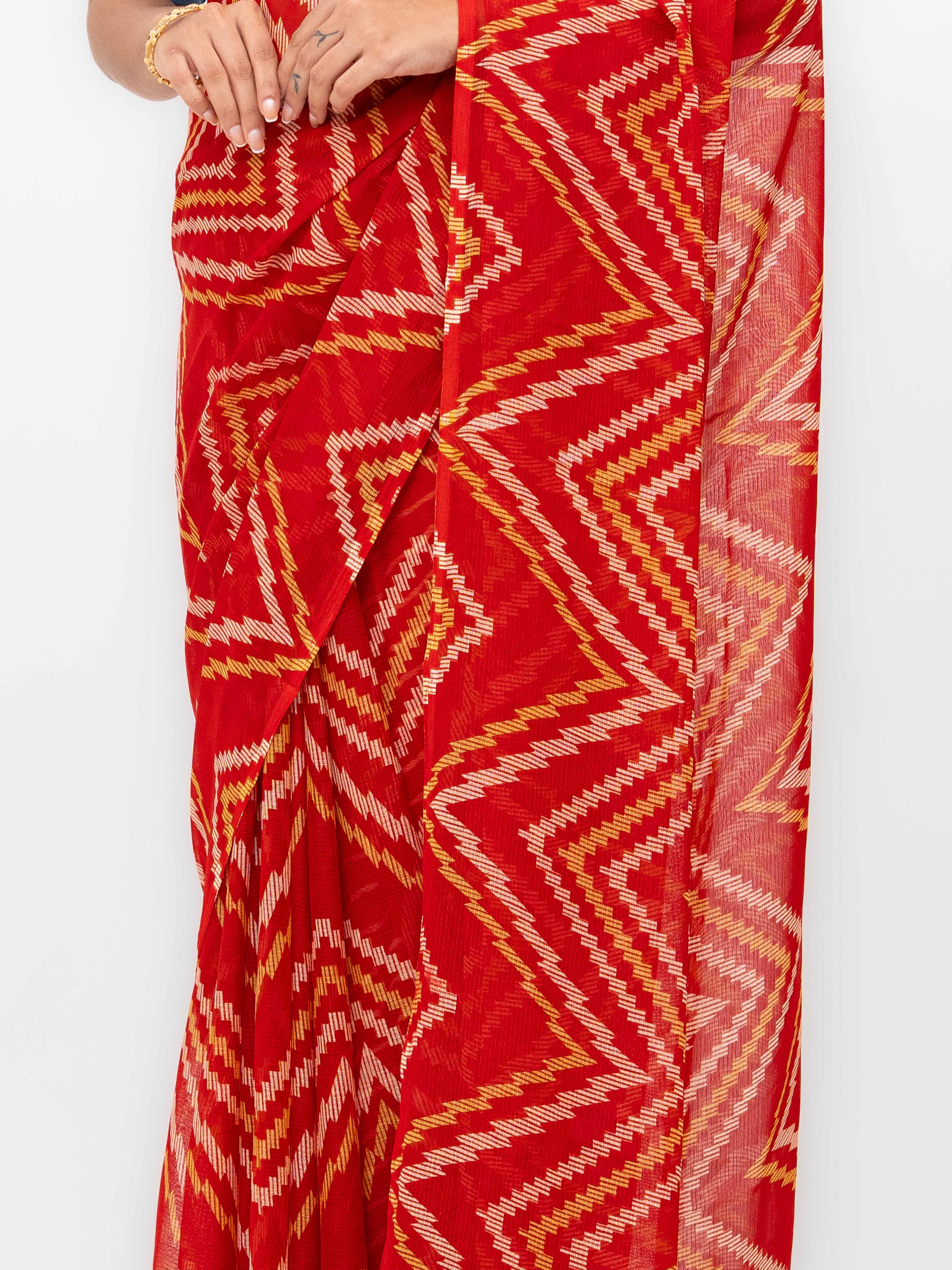 Red Georgette Saree