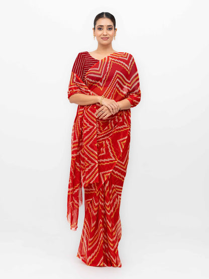Red Georgette Saree