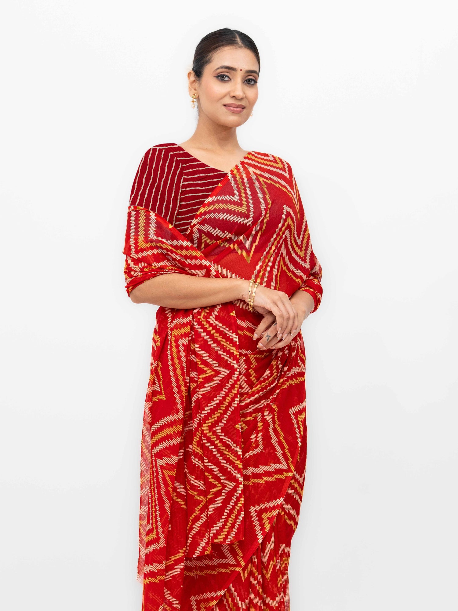 Red Georgette Saree