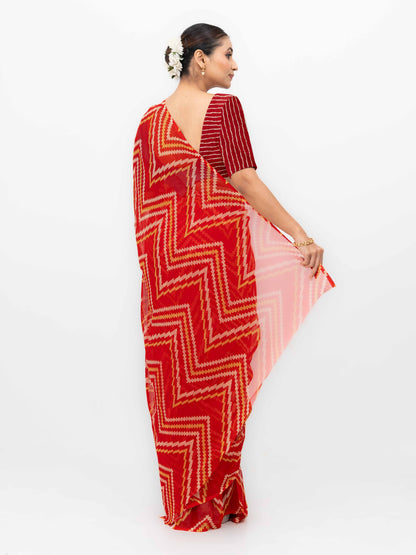 Red Georgette Saree